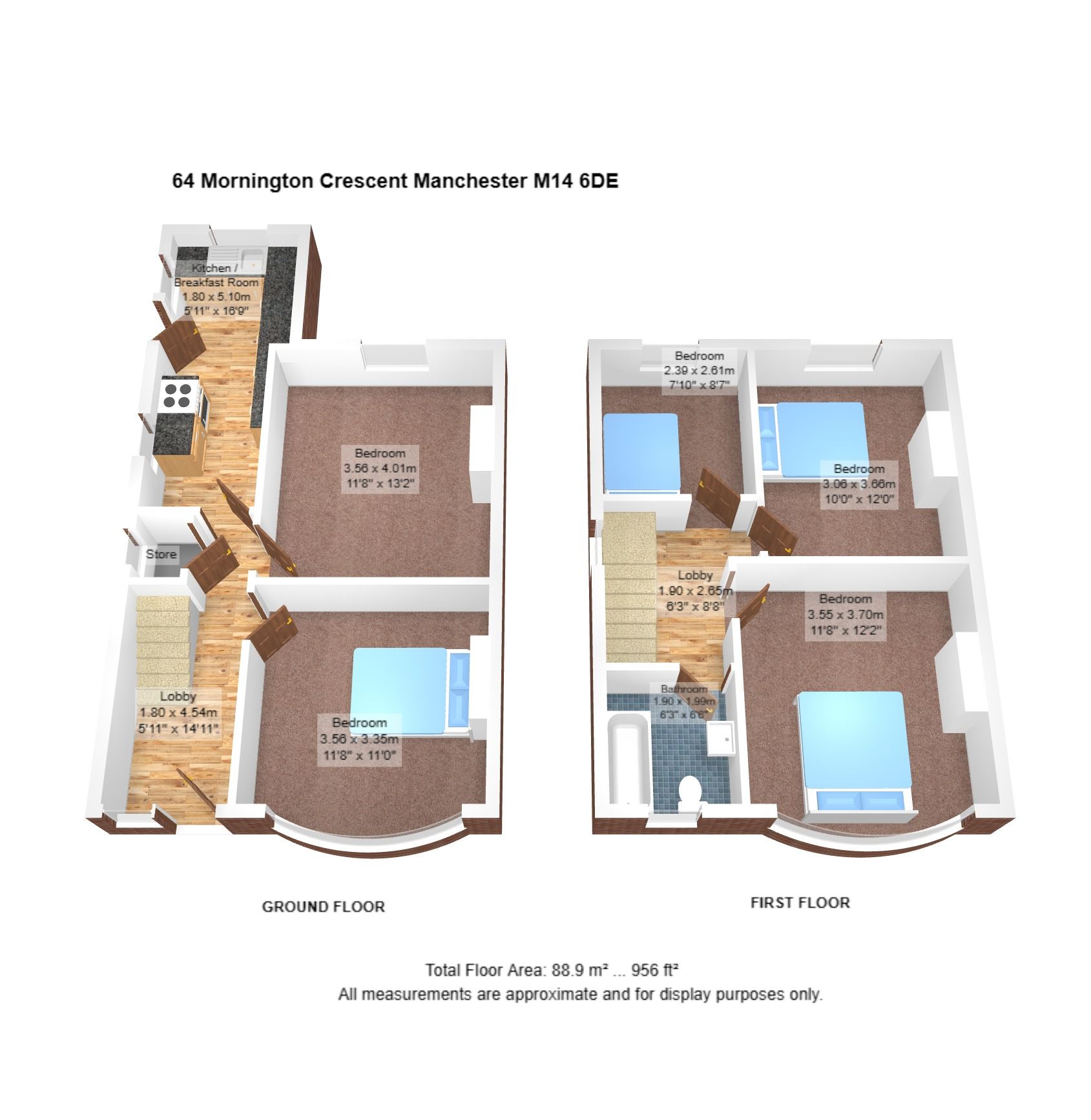 64 Mornington Crescent, Manchester floorplan