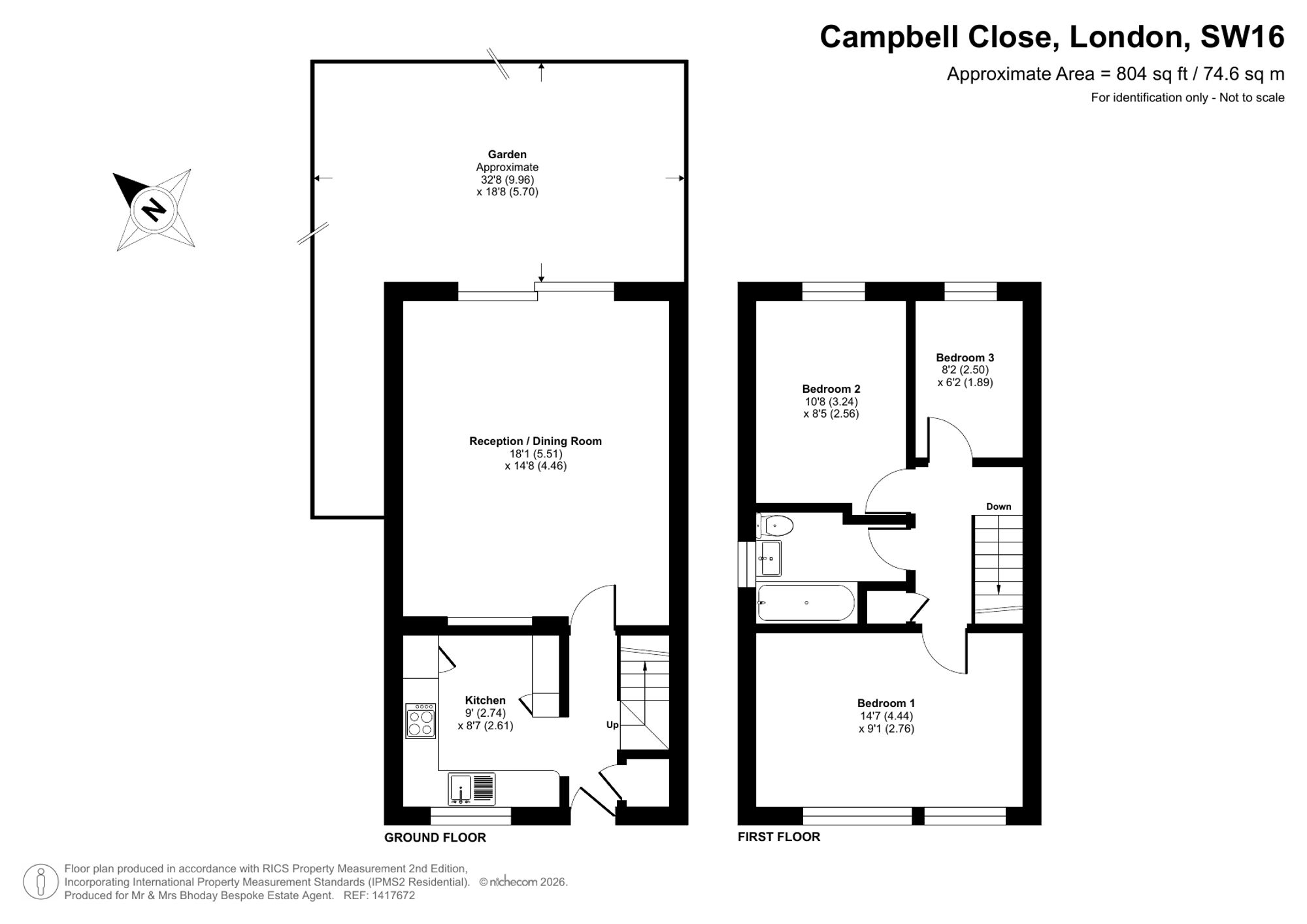 35 Campbell Close, London floorplan