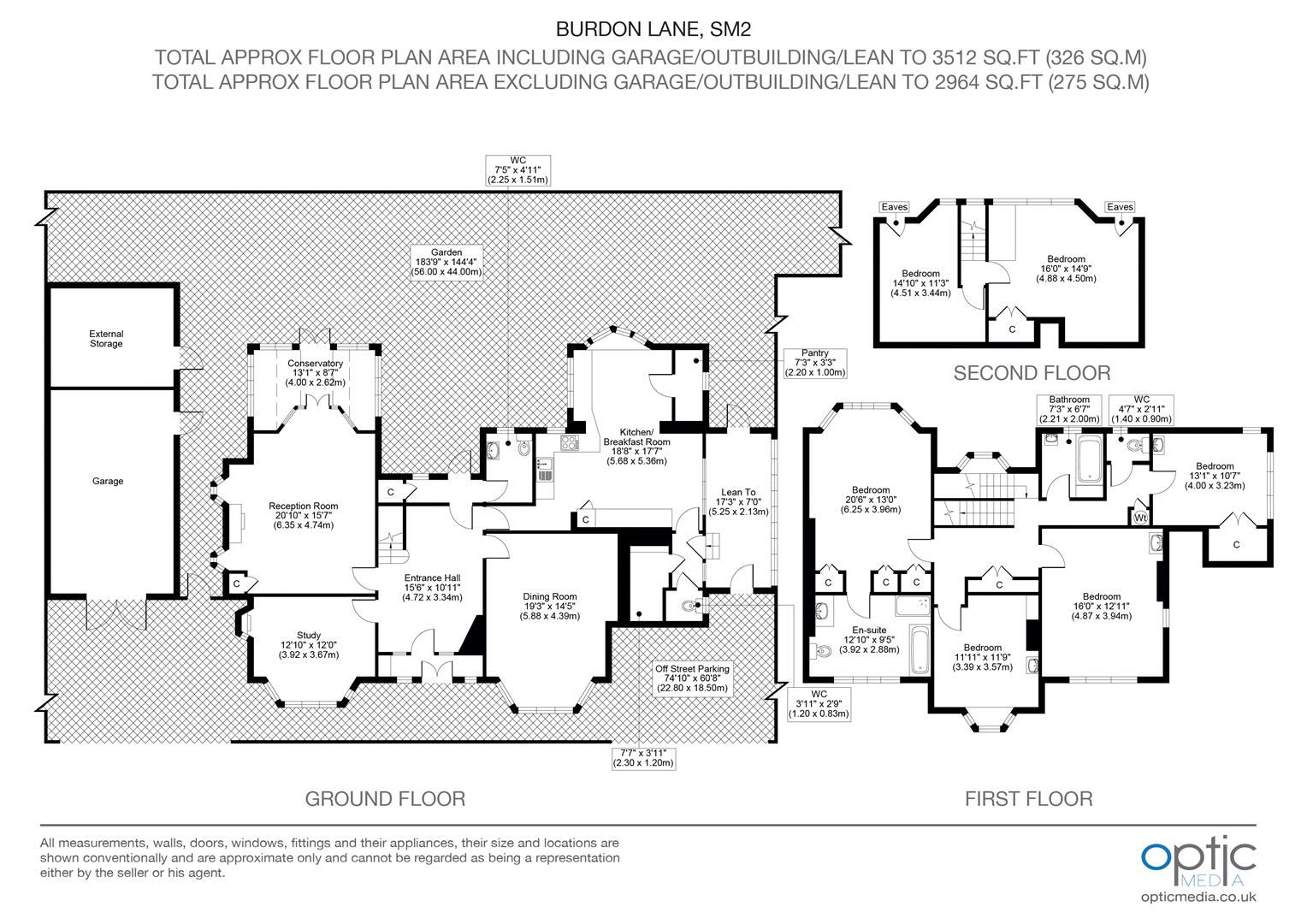 98, Burdon Lane, Sutton floorplan