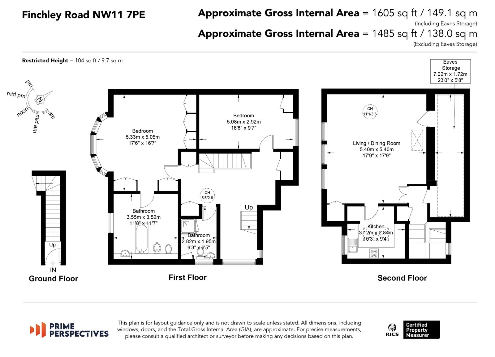 939B,Penthouse Flat, Finchley Road, London floorplan
