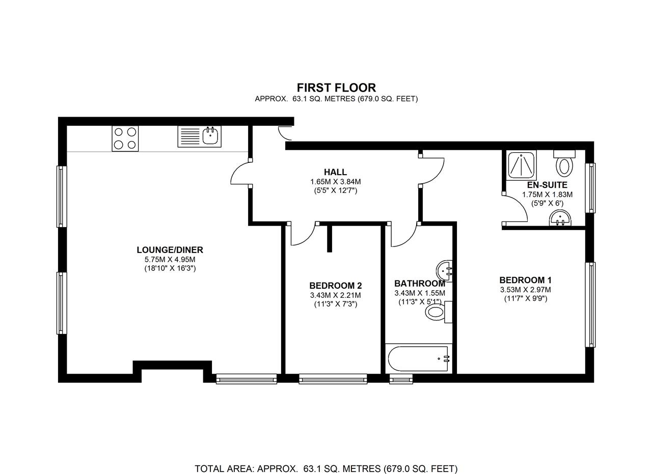 2 Bedrooms Flat to rent in Russell Road, London SW19