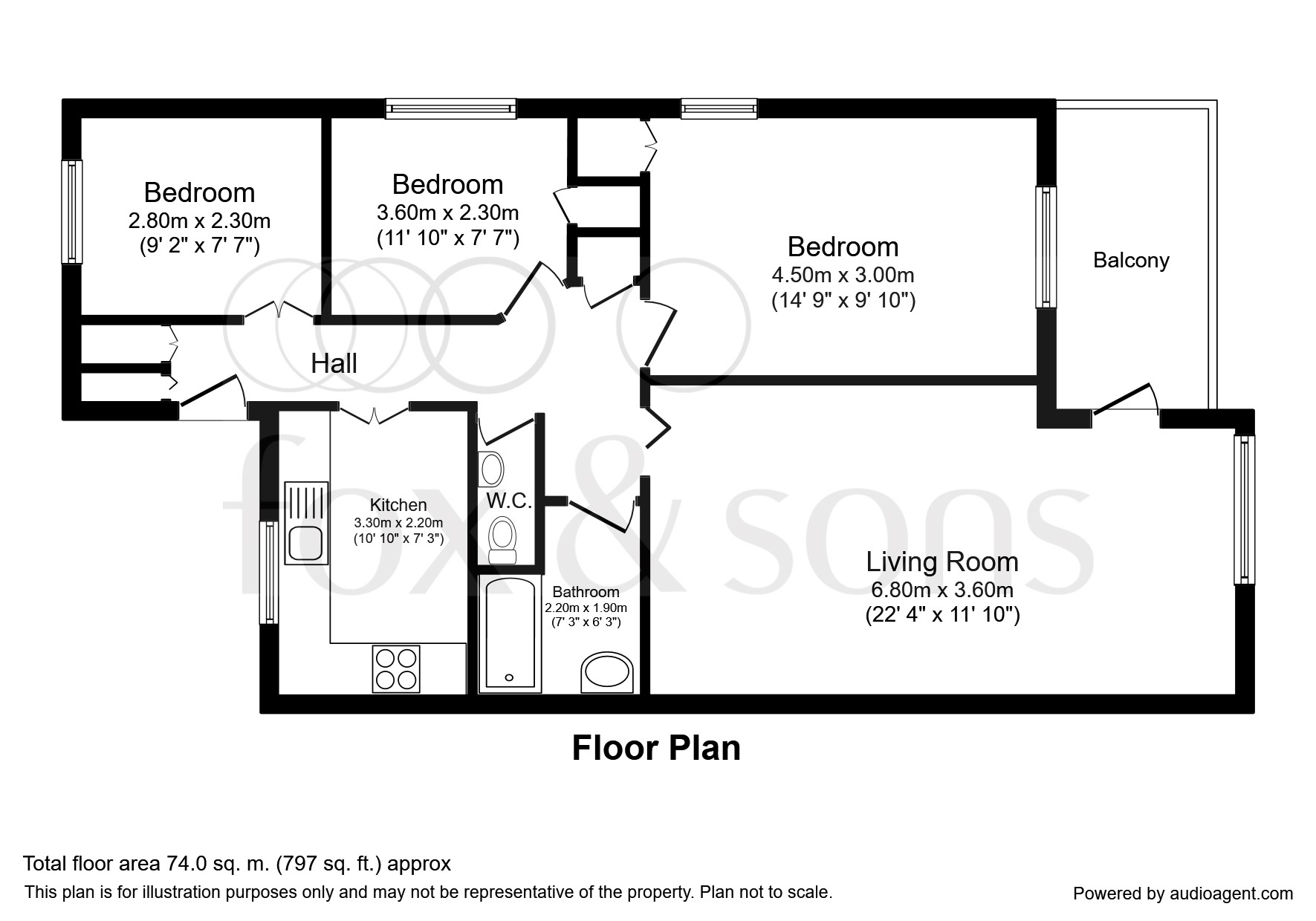 3 Bedrooms Flat for sale in Channings, Kingsway, Hove BN3