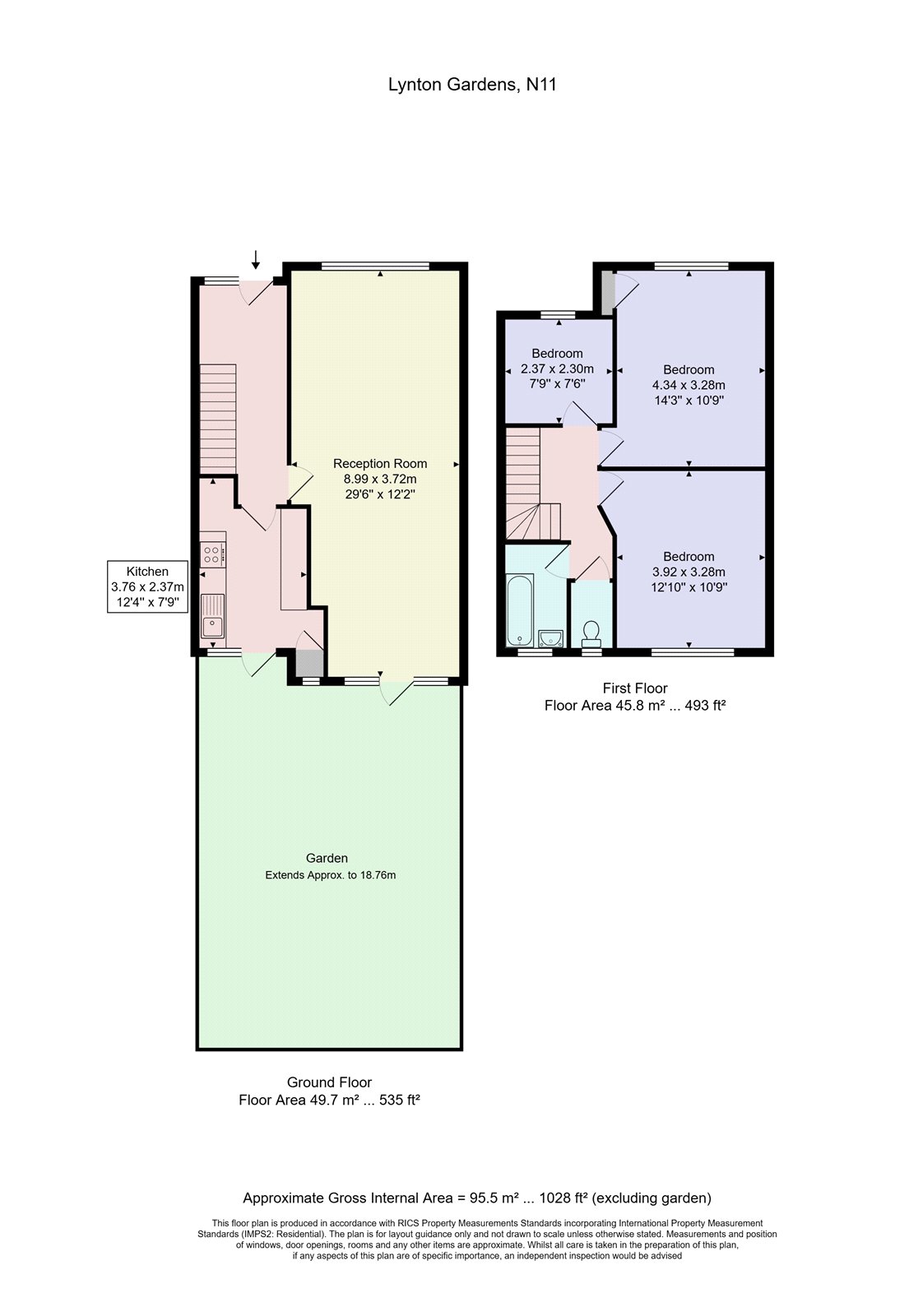 16, Lynton Gardens, London floorplan