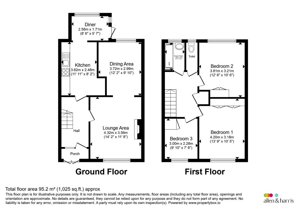 56, Hill Rise, Cardiff floorplan