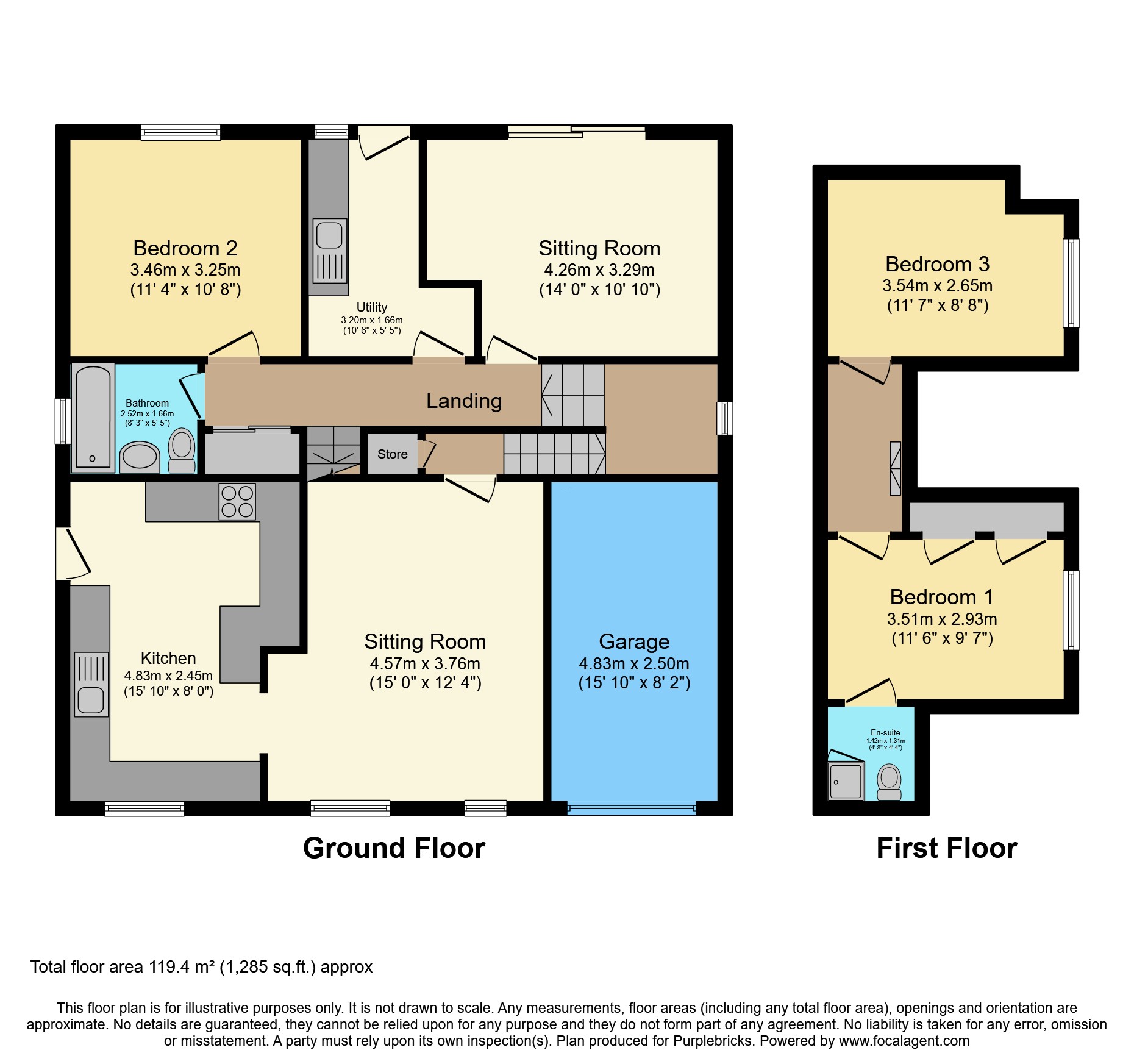 13, Rosemary drive, Bromham floorplan