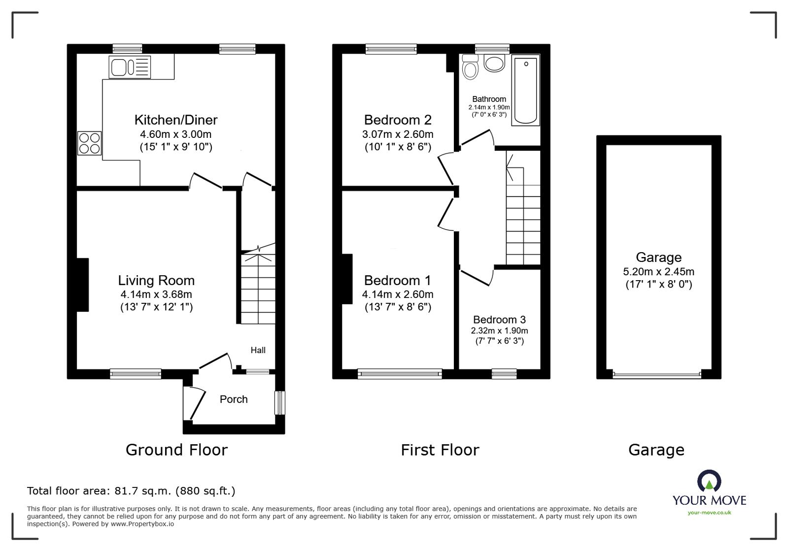21, Attewell Road, Awsworth floorplan