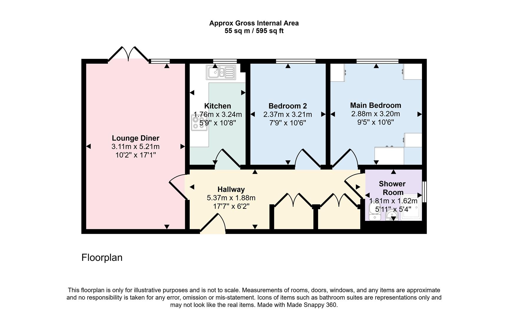 Hyde Court, Flat 31, Friern Barnet Lane, London floorplan