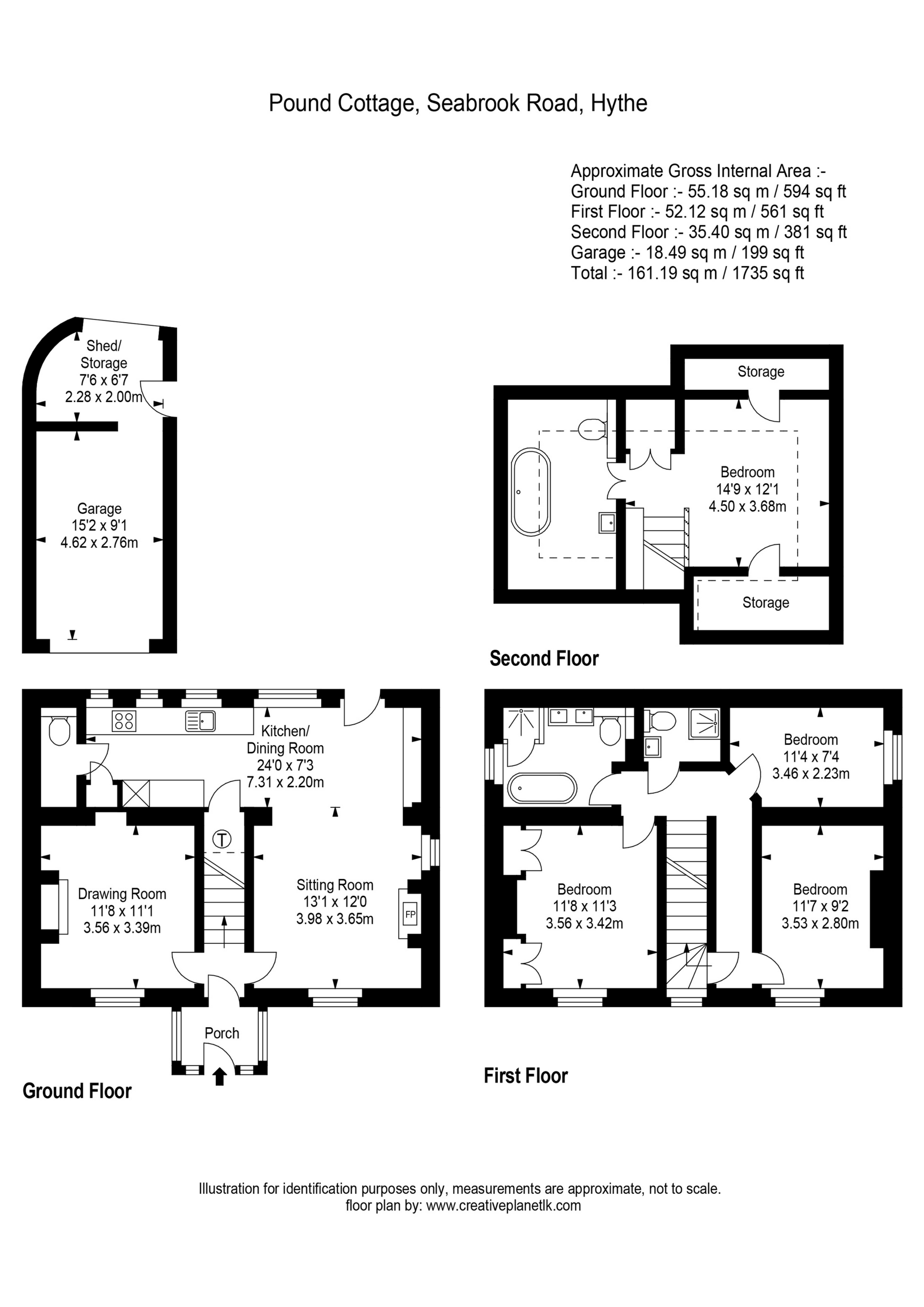 Pound Cottage 47, Seabrook Road, Hythe floorplan