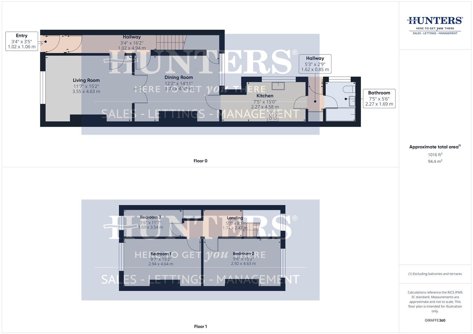 8, Primrose Crescent, Sunderland floorplan