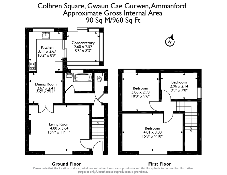 35, Colbren Square, Ammanford floorplan