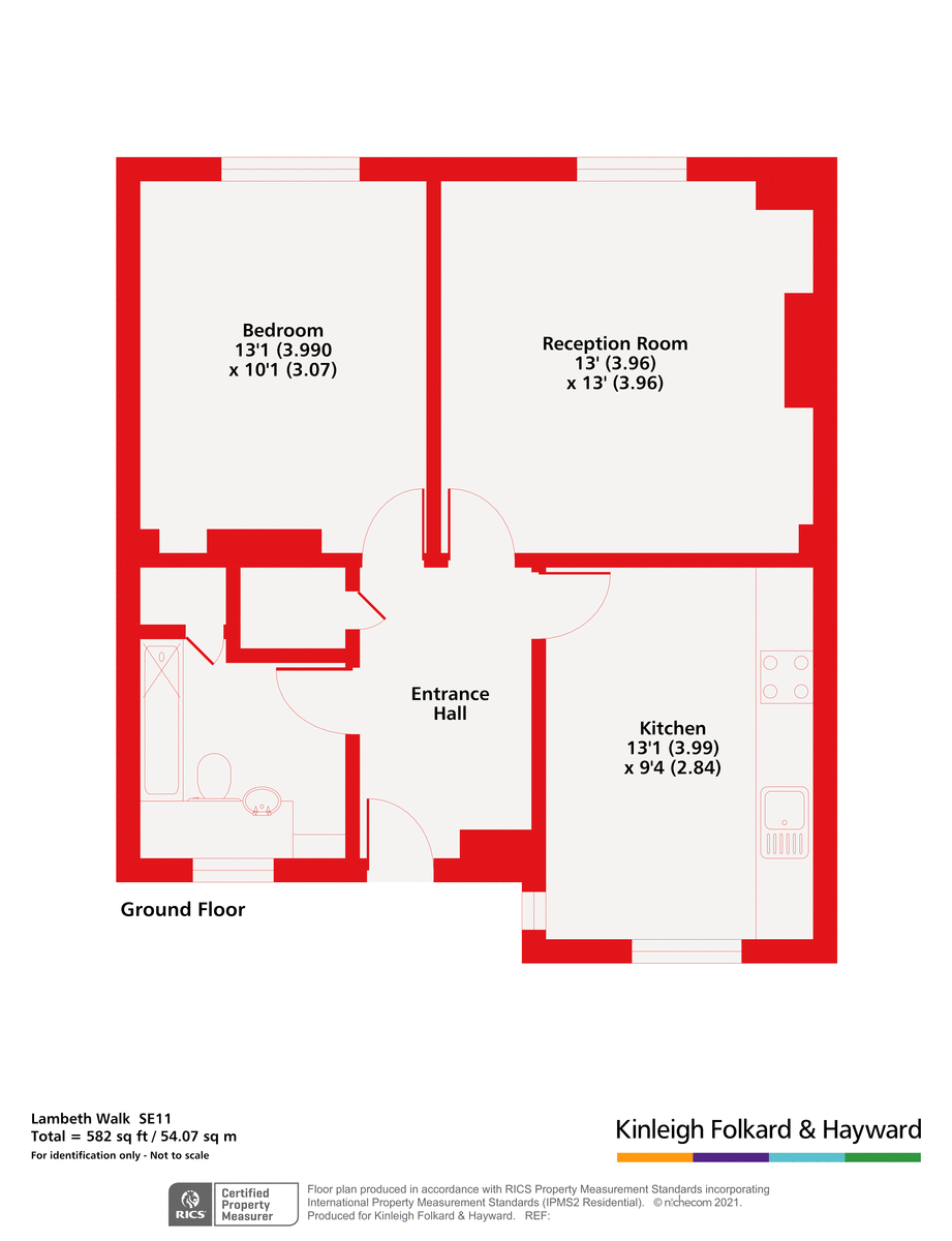 Flat 91 Wedgewood House,, Lambeth Walk, London floorplan