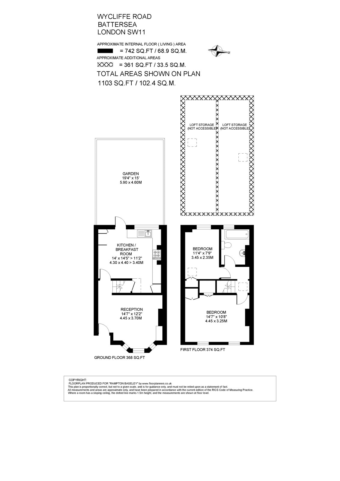 9, Wycliffe Road, London floorplan
