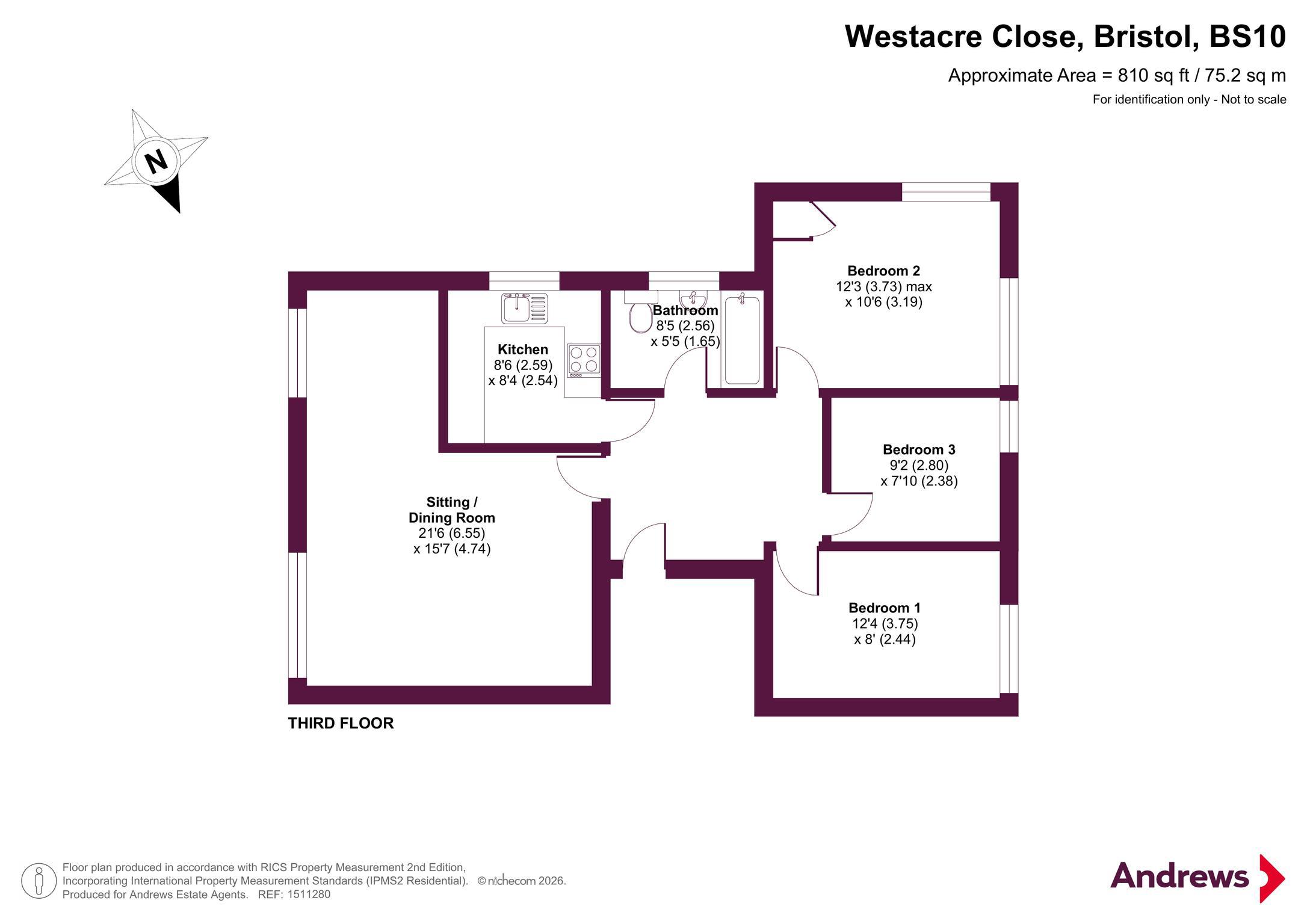54, Westacre Close, Bristol floorplan