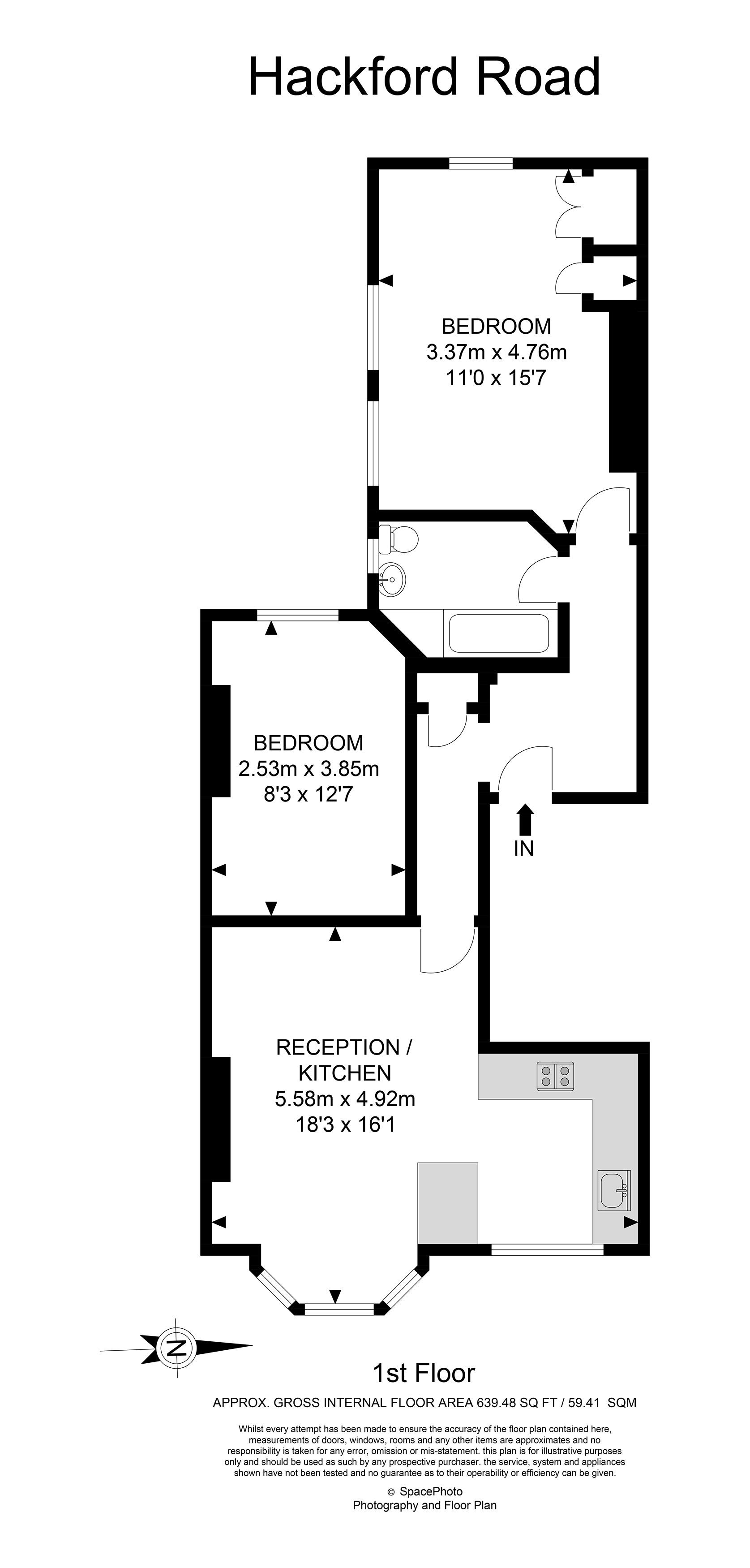 2 Bedrooms Flat to rent in Hackford Road, London SW9