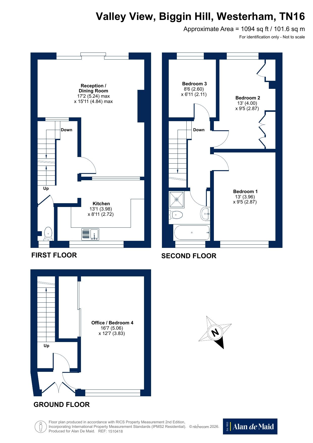 12, Valley View, Westerham floorplan
