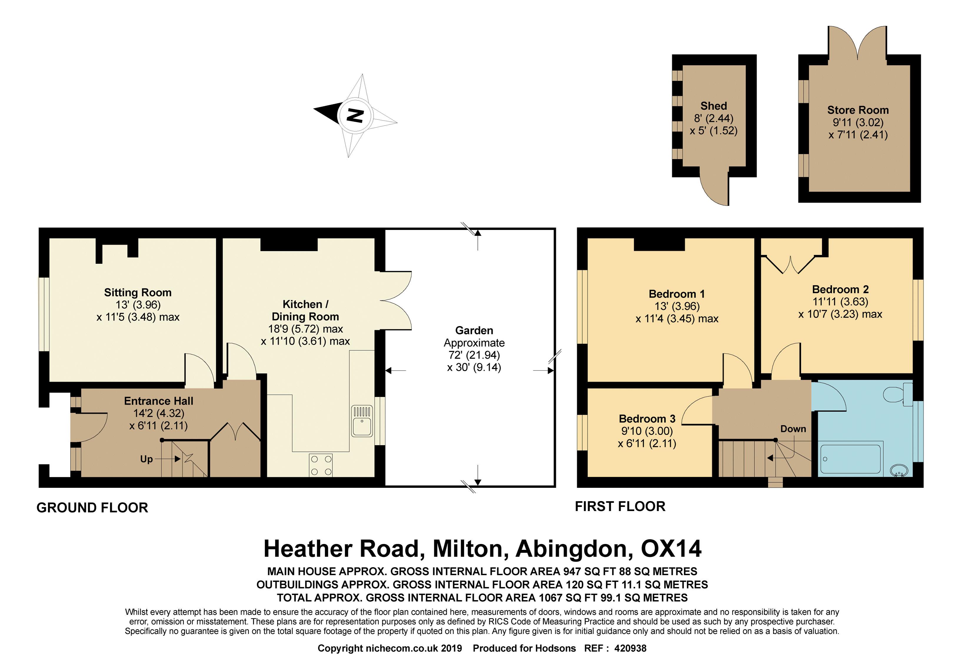 3 Bedrooms Semi-detached house for sale in Heather Road, Milton, Abingdon OX14