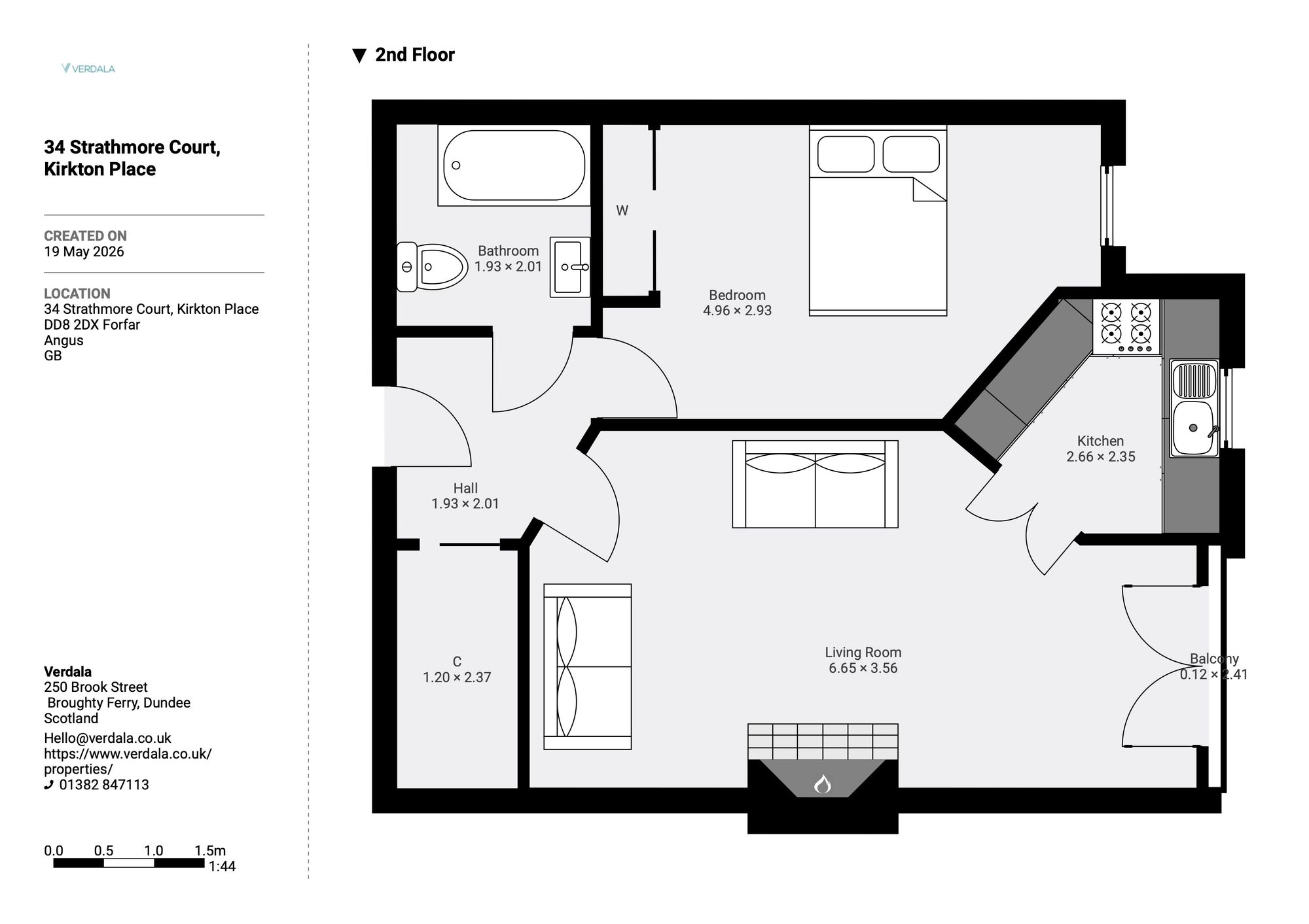 34 Strathmore Court Kirkton Place, Forfar floorplan