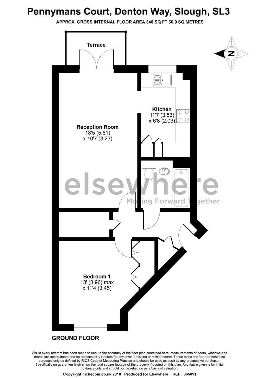 1 Bedrooms Flat for sale in Denton Way, Langley SL3
