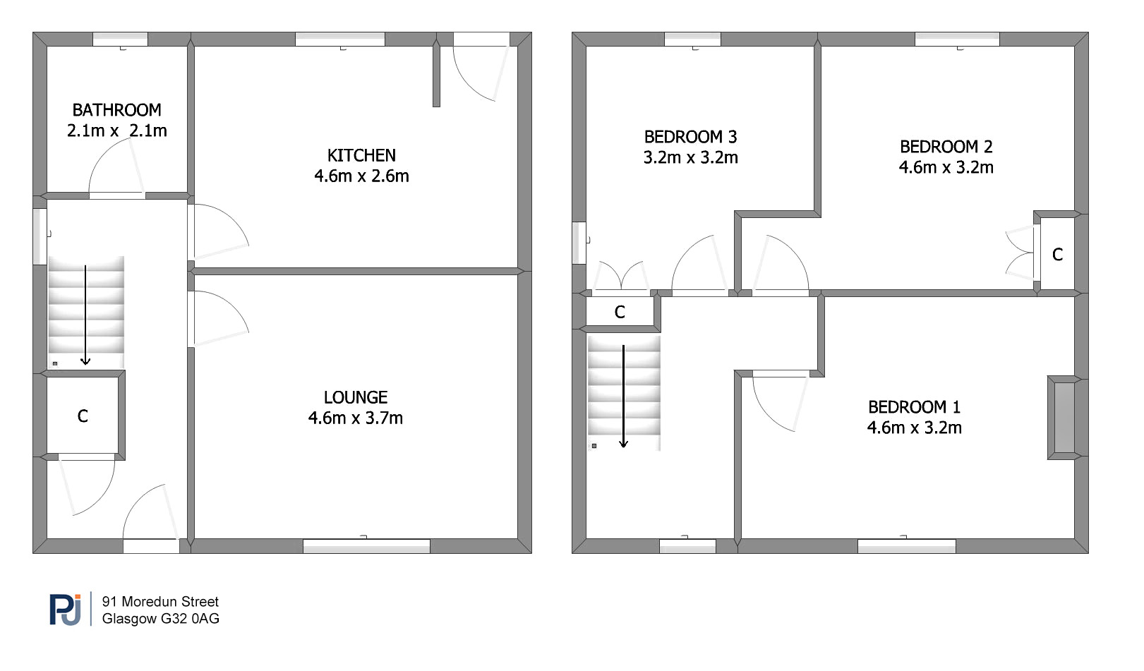91 Moredun Street, Springboig, Glasgow floorplan