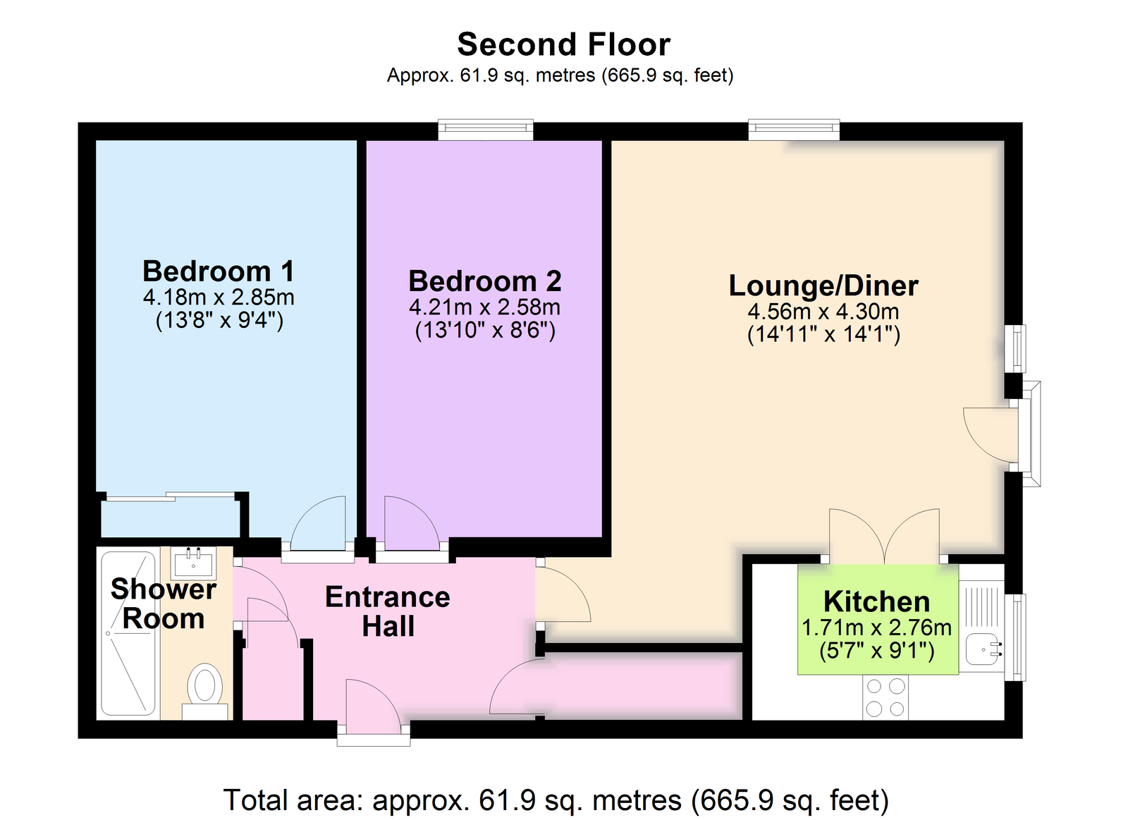 44, Grosvenor Court, Ivybridge floorplan