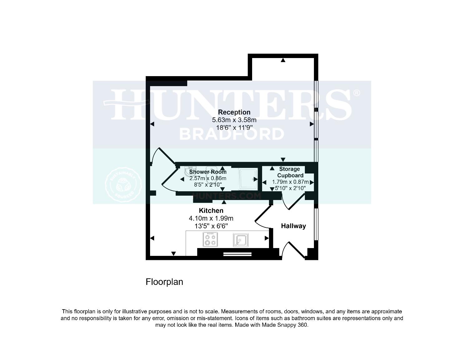 Chellow Grange Flat E, Chellow Lane, Bradford floorplan
