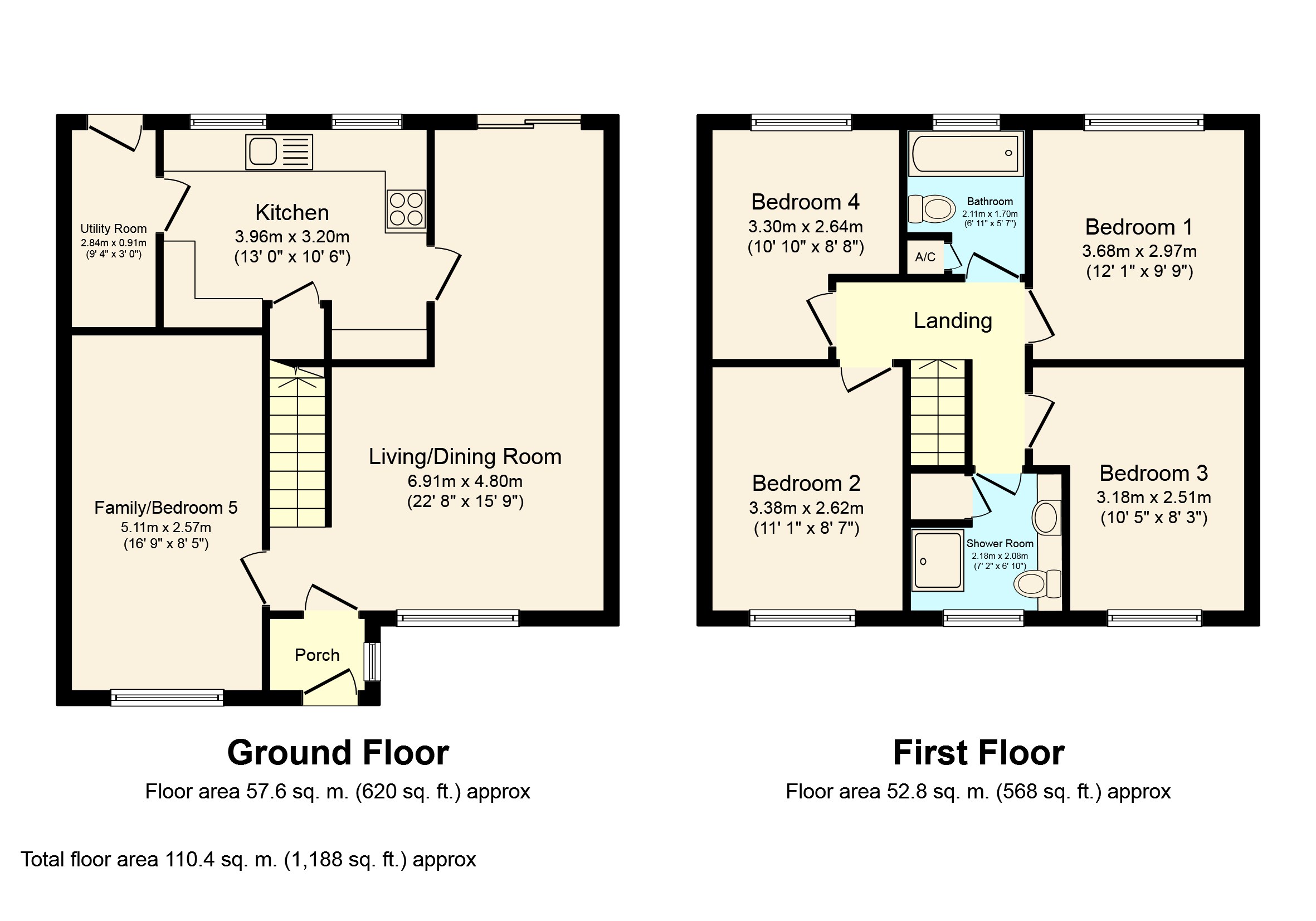 5 Bedrooms Semi-detached house for sale in Redwing Close, Horsham RH13