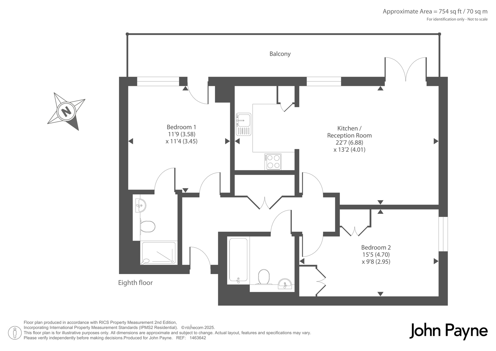 50, Paxton Point, 3, Merryweather Place, London floorplan