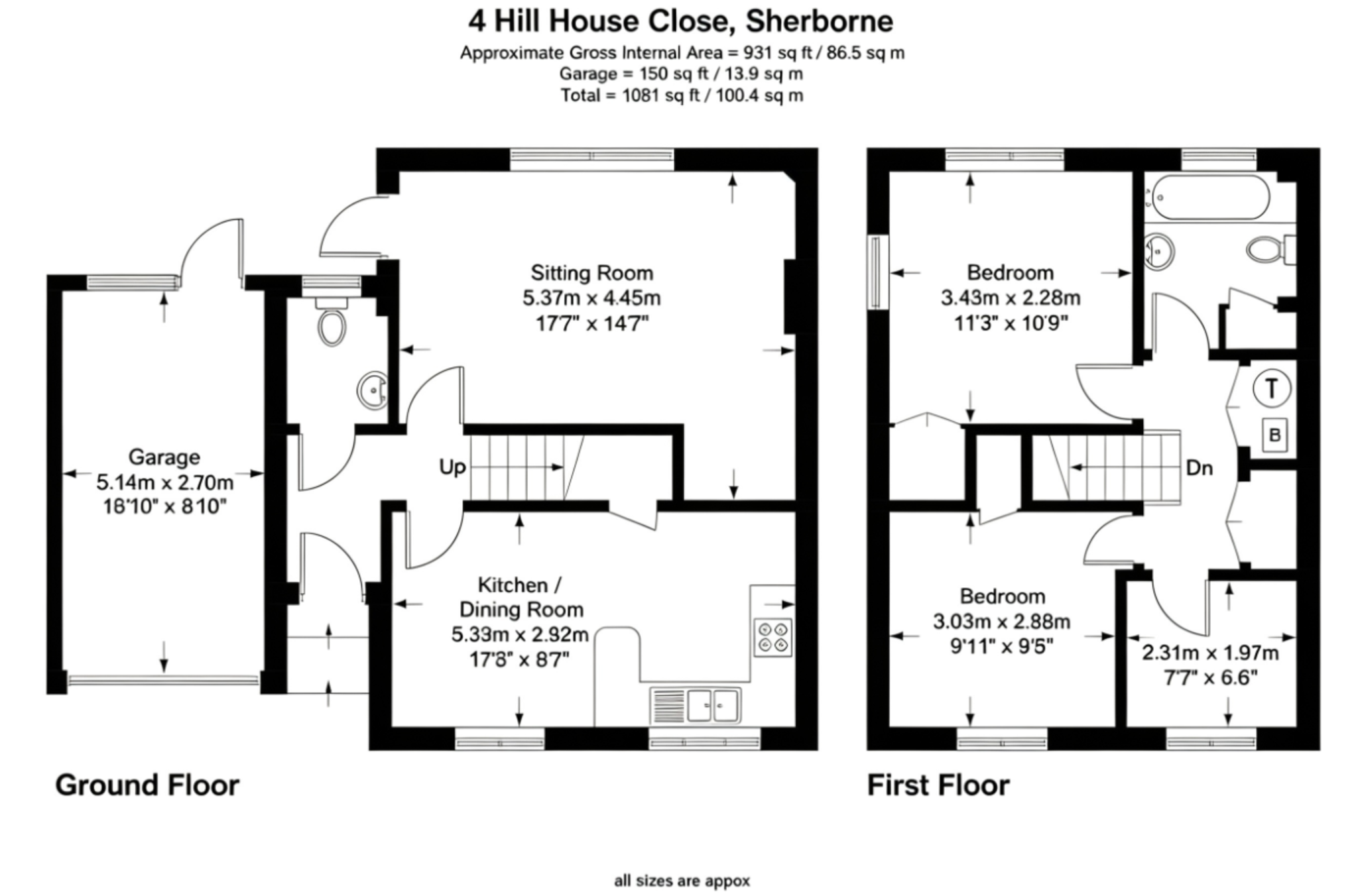 4 Hill House Close, SHERBORNE floorplan