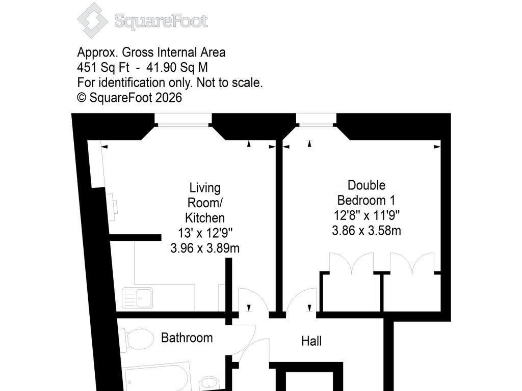 11/9 Caledonian Crescent, Edinburgh, EH11 2AN floorplan