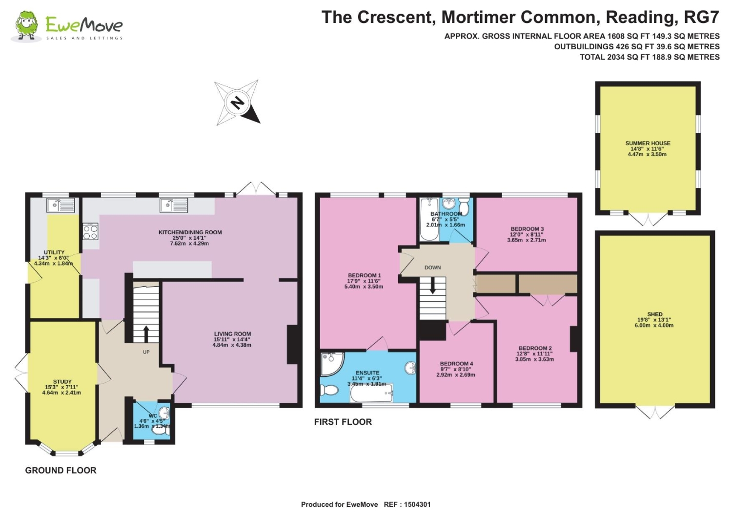 50, The Crescent, Reading floorplan