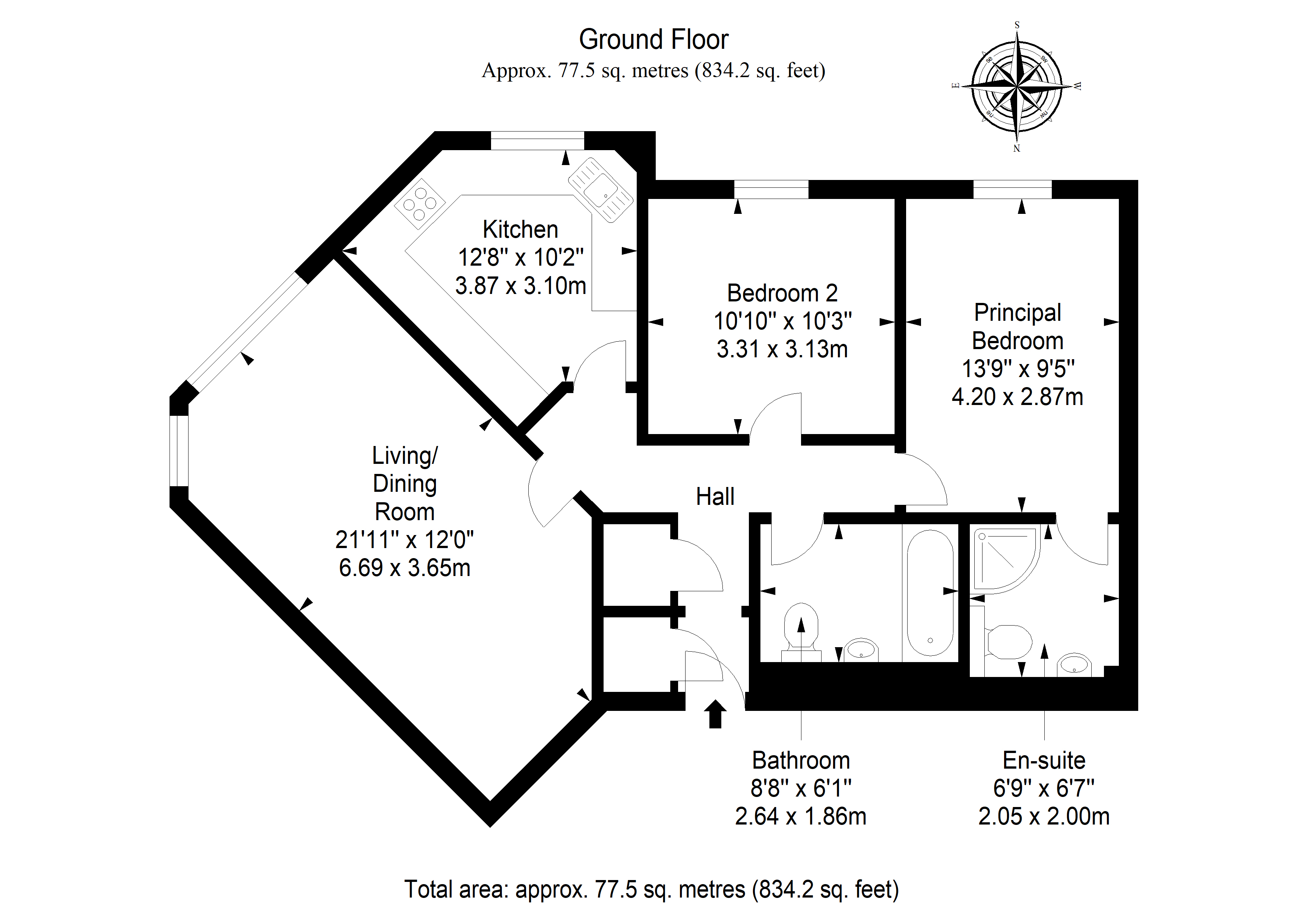 1/2, Sunbury Place, Edinburgh floorplan