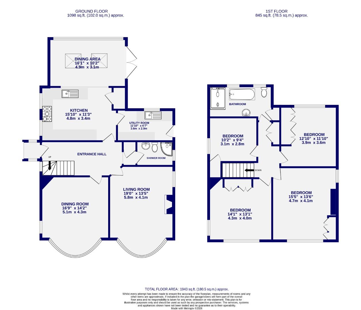 130, Tadcaster Road, York floorplan