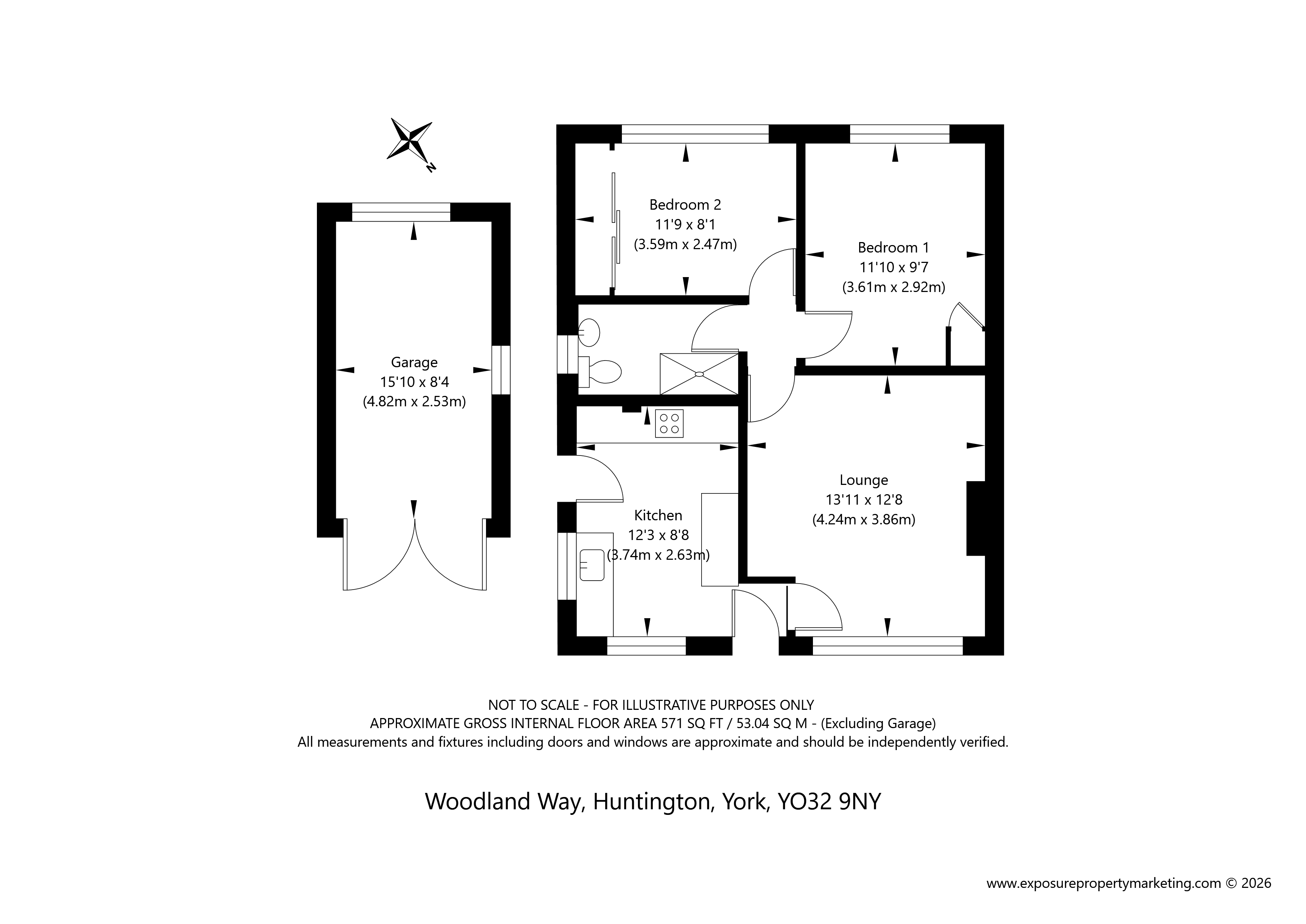 28, Woodland Way, York floorplan