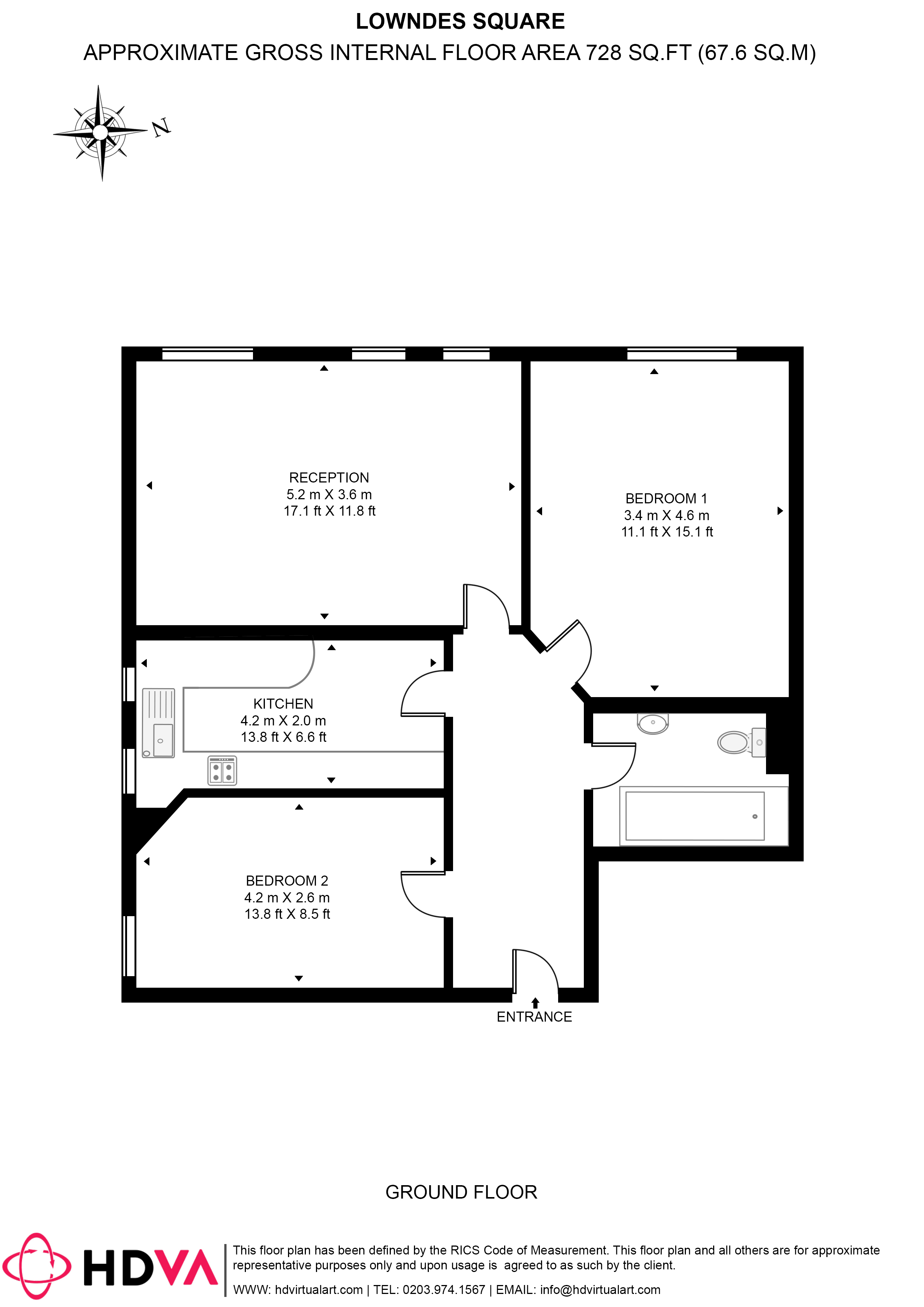 Flat A, 48, Lowndes Square, London floorplan