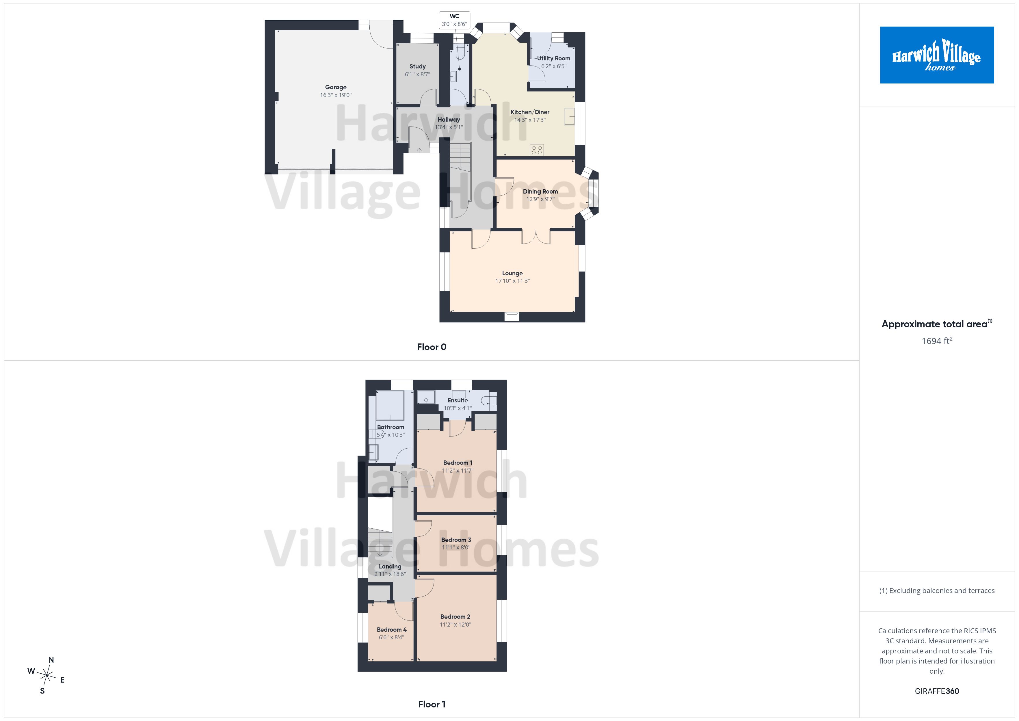 45, Hewitt Road, Harwich floorplan