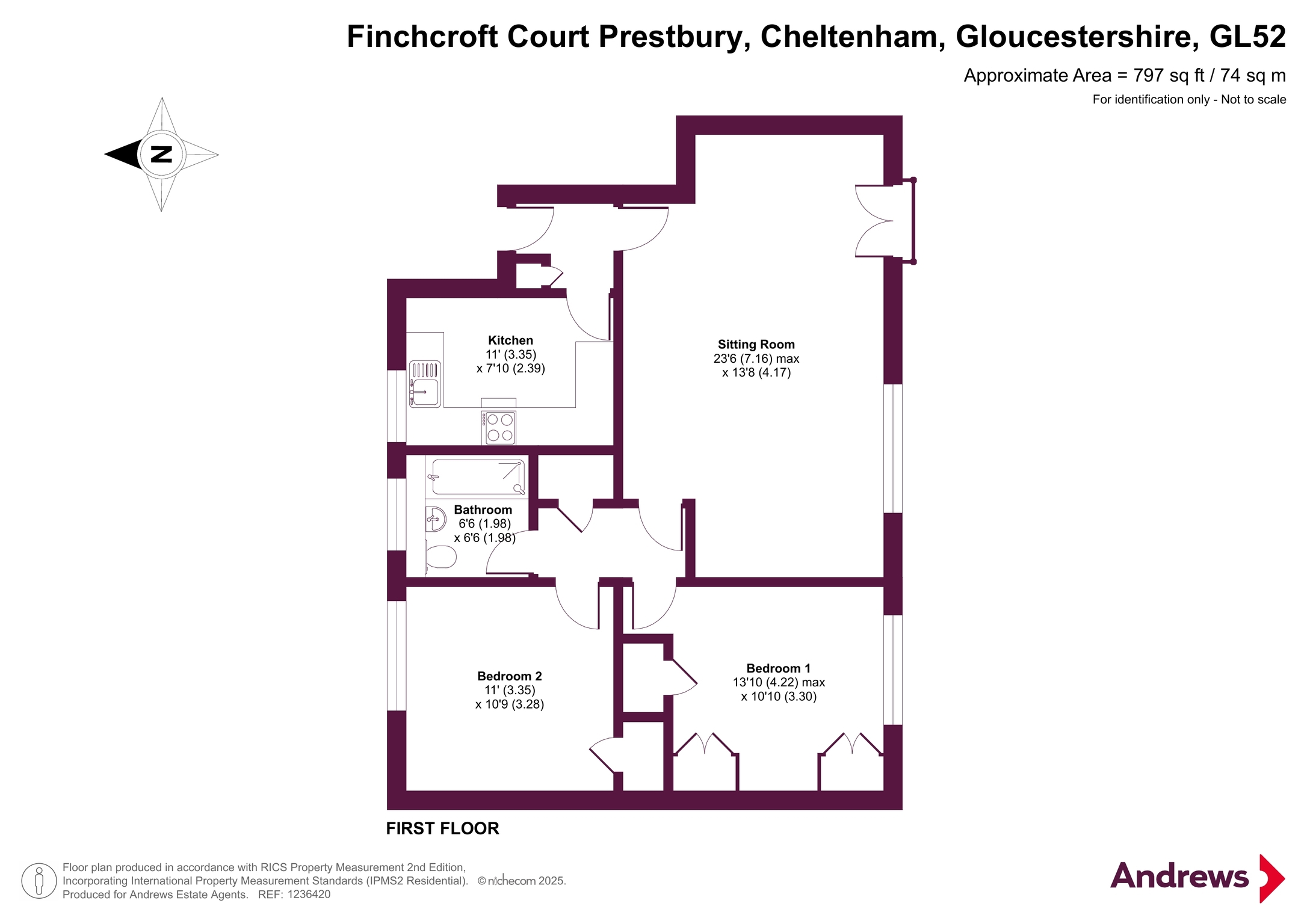 Flat 36, Finchcroft Court,, Prestbury, Gloucestershire floorplan