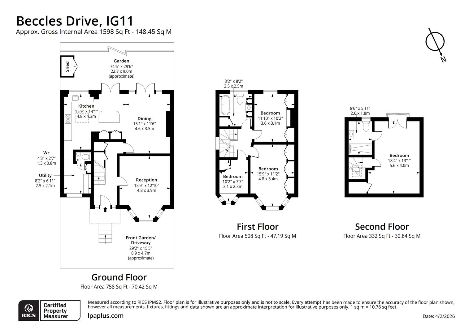 72, Beccles Drive, Barking floorplan
