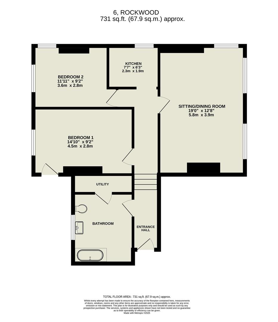 6, Rockwood, Cowpasture Road, Ilkley floorplan