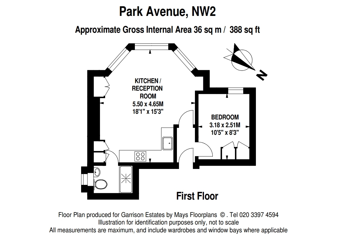 1 Bedrooms Flat to rent in Park Avenue, Willesden Green NW2