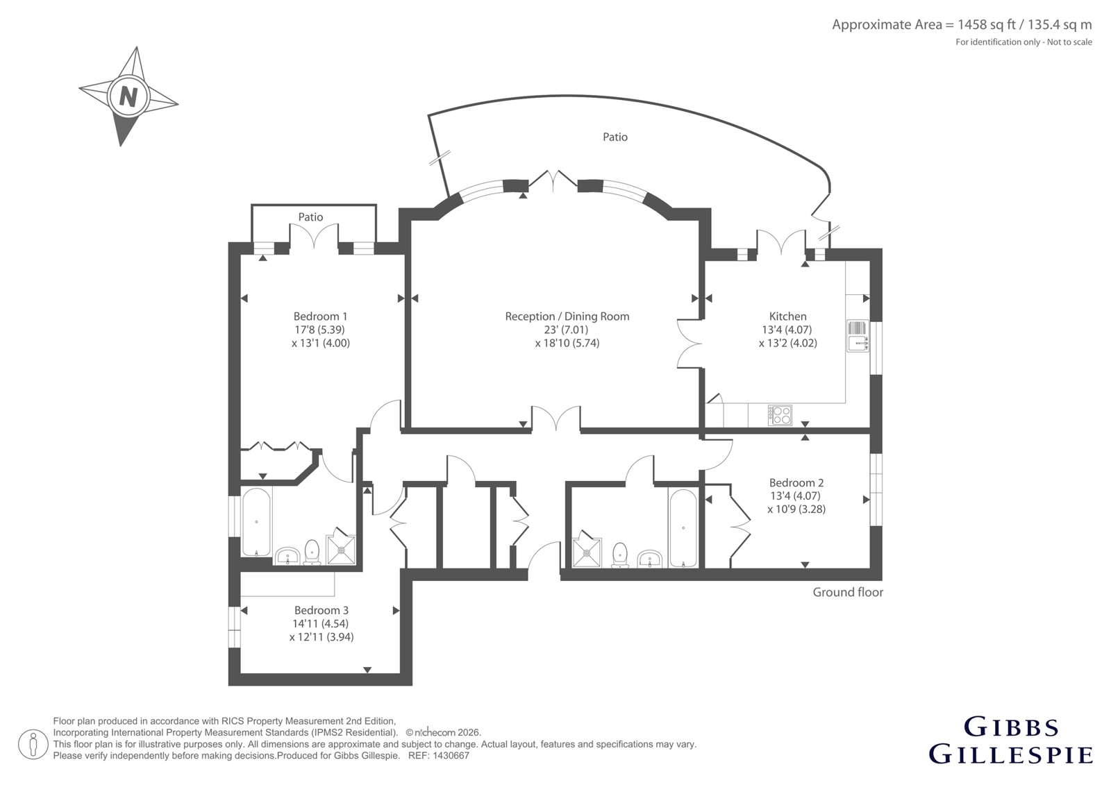 Flat 2, Jubilee Lodge, 28, Uxbridge Road, Stanmore floorplan