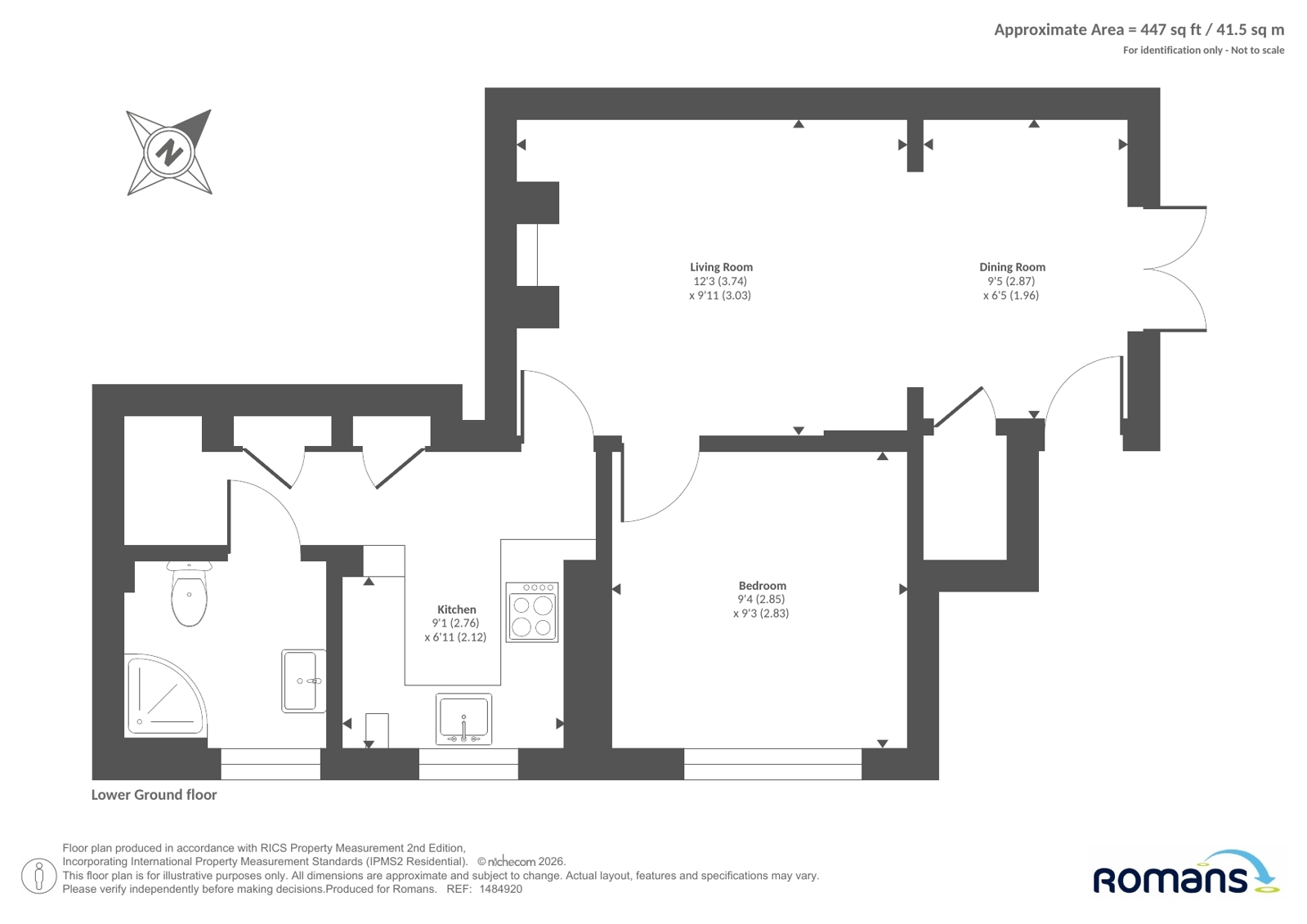 Basement Flat, 110, Galsworthy Drive, Reading floorplan