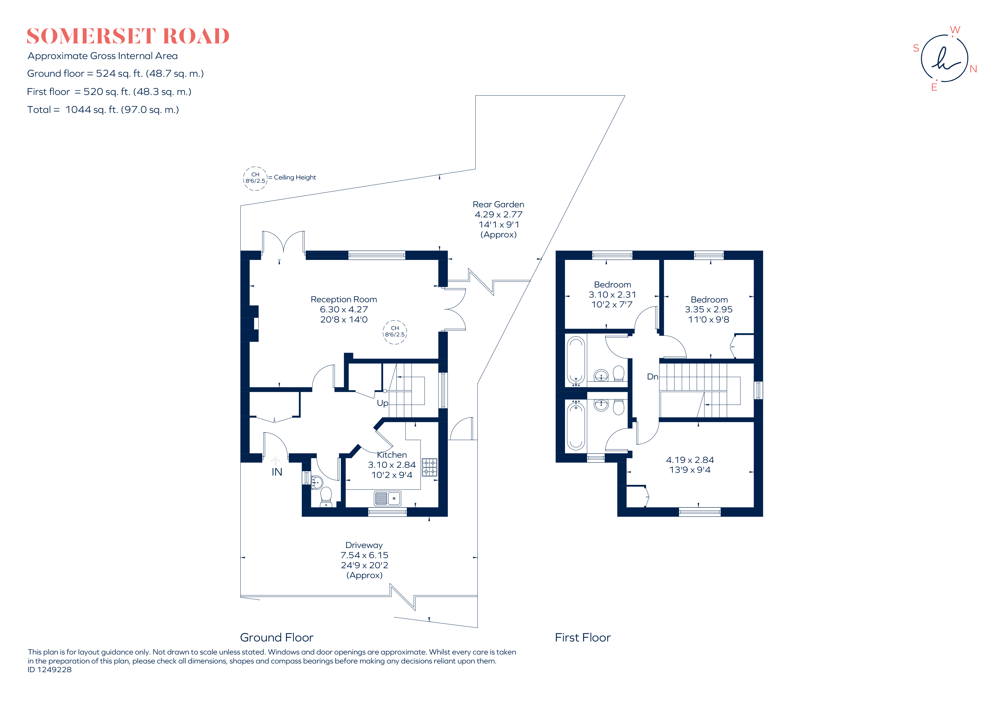 224, Somerset Road, London floorplan