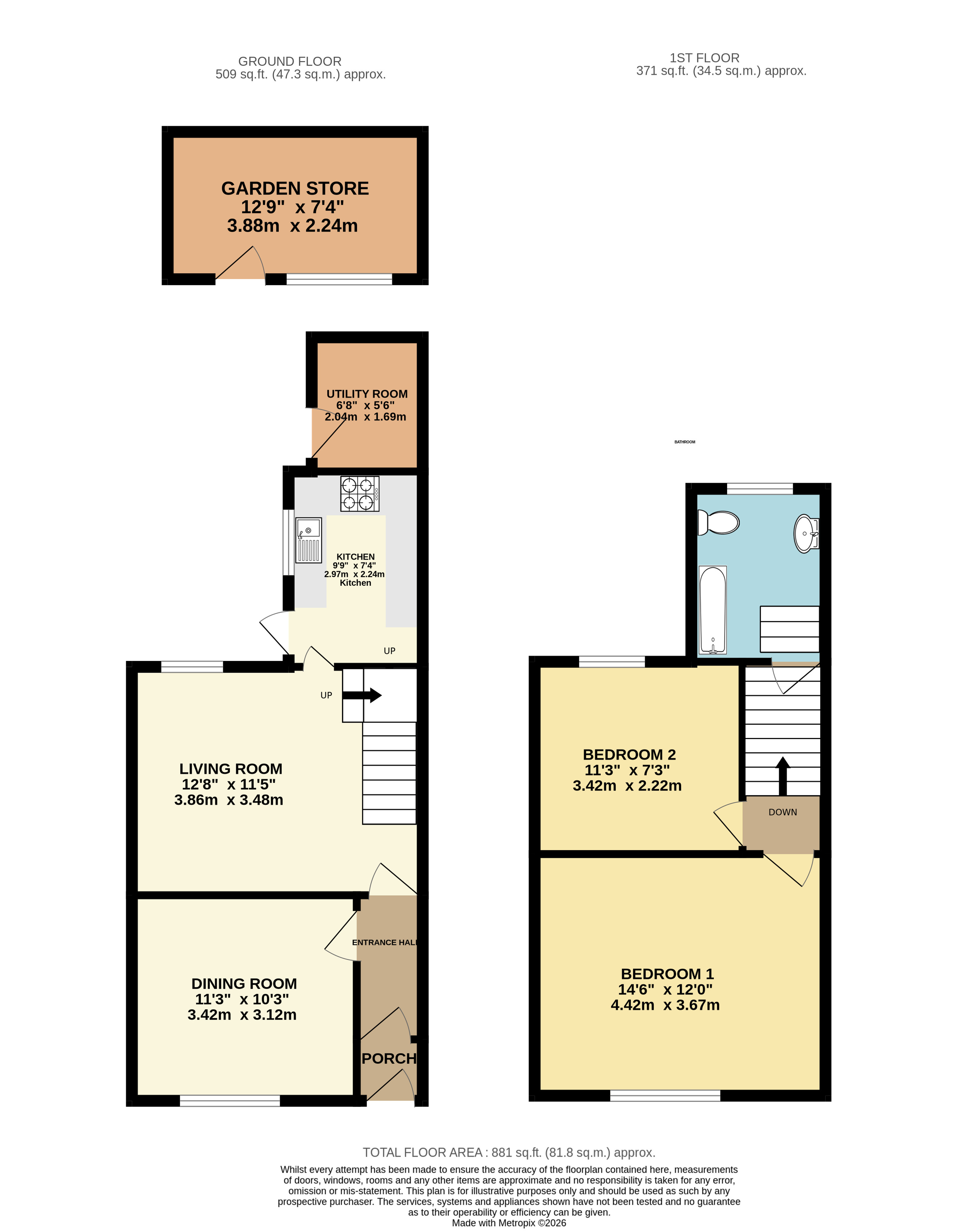 7, Geneva Place, Devon floorplan