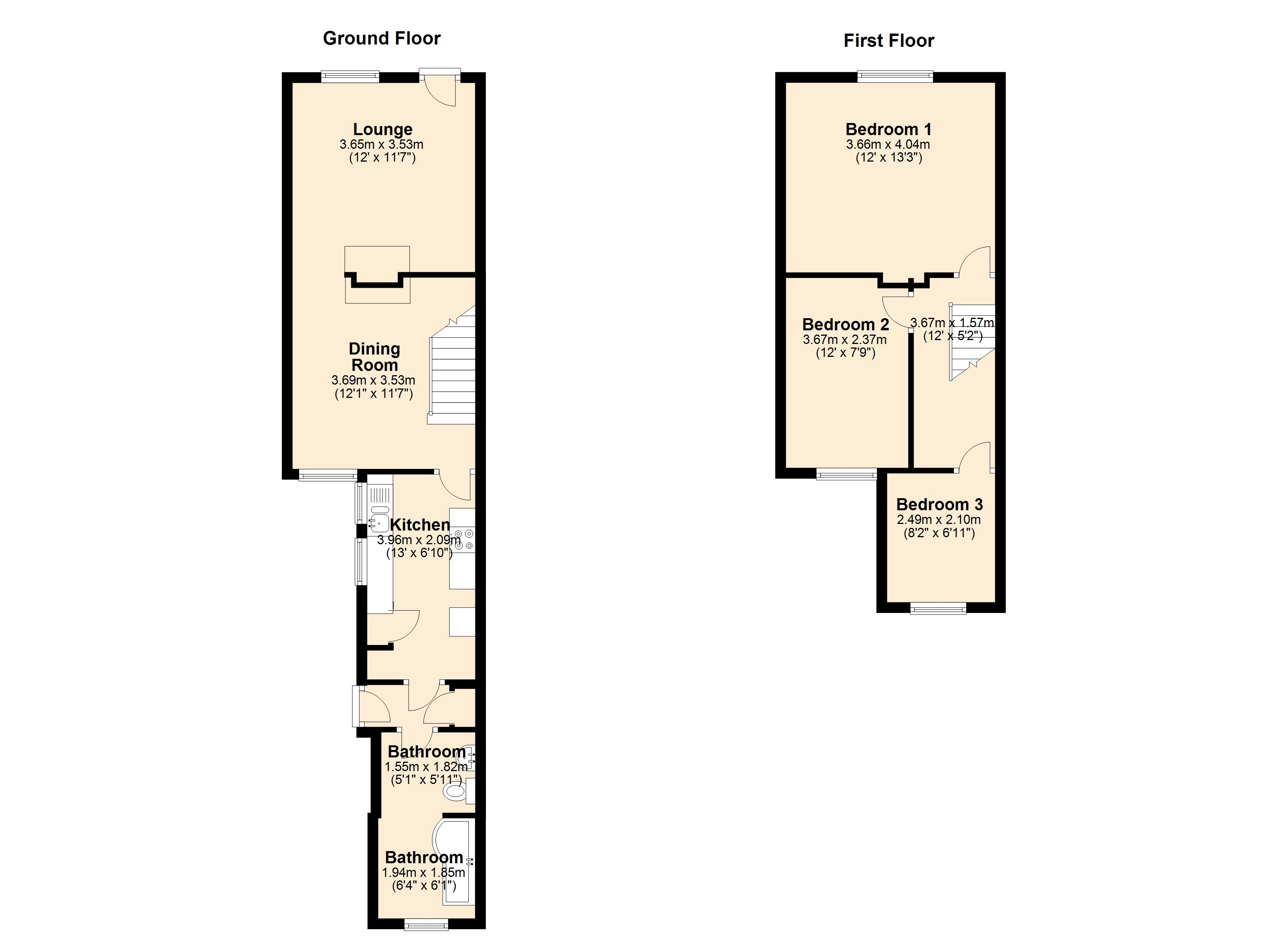 3 Bedrooms Terraced house for sale in Harp Close Road, Sudbury CO10