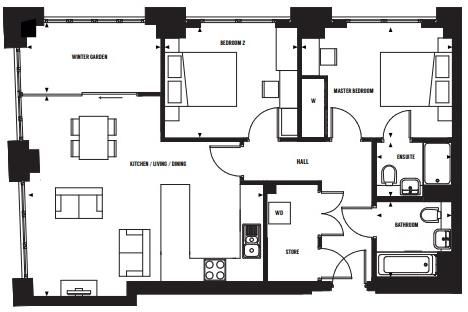 2 Bedrooms Flat for sale in Prestage Way, Perseus Court, London E14