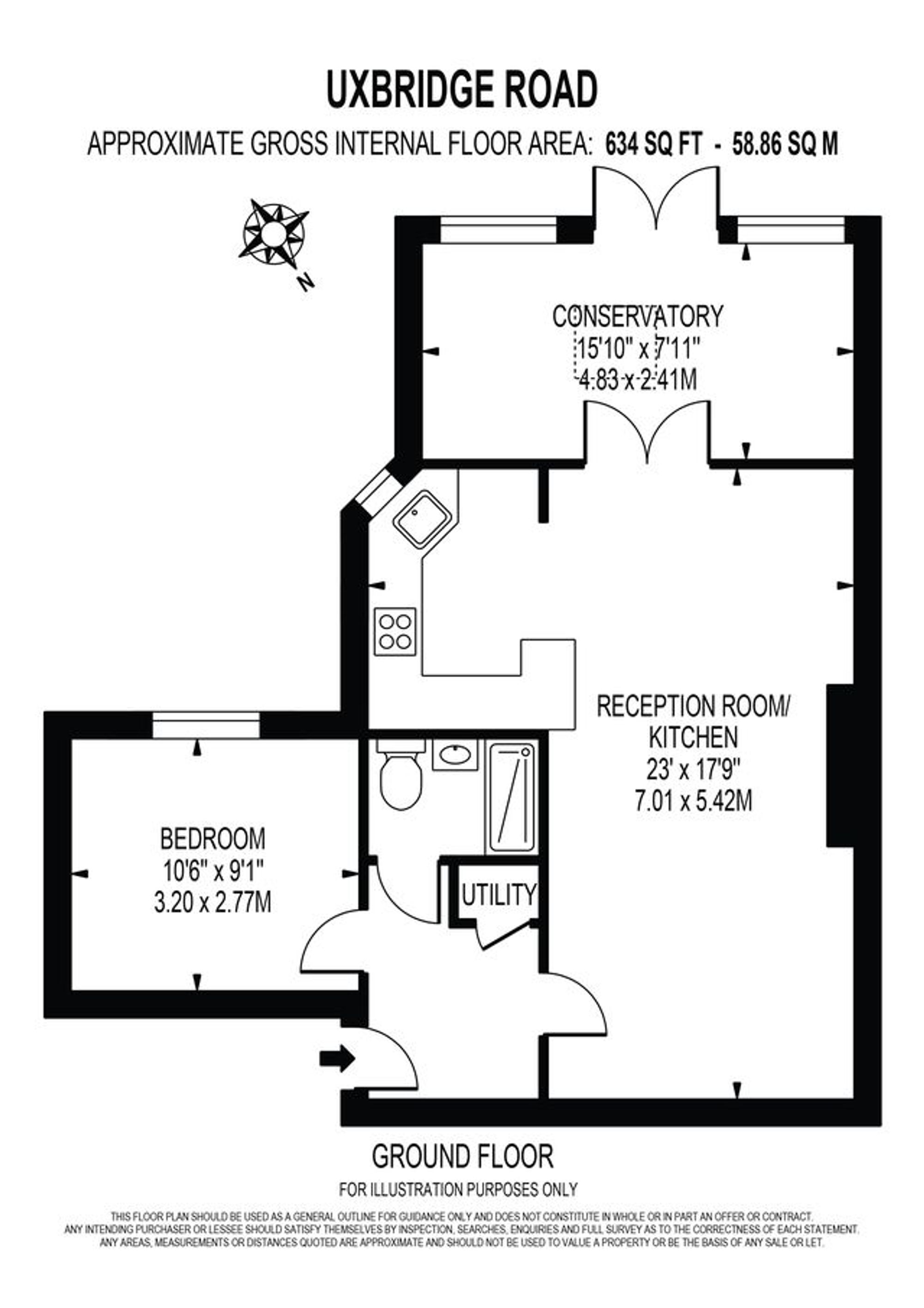 Flat 4, 19 Uxbridge Road, Kingston Upon Thames floorplan