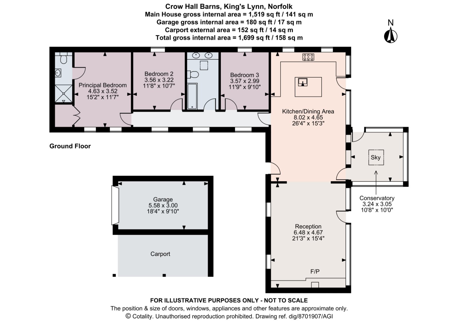 1 Crow Hall Barns,, Docking Road, King's Lynn floorplan