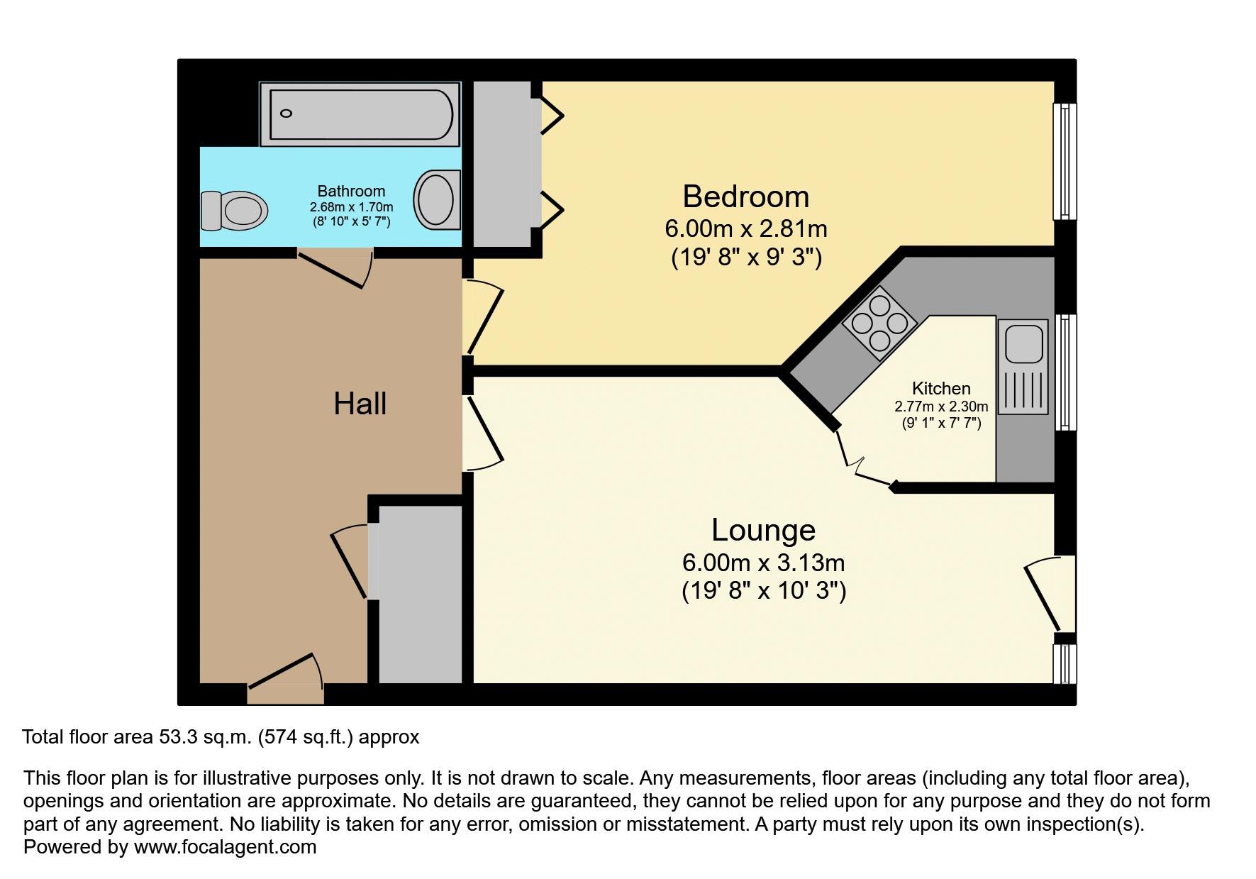 1, Drakeford Court & Lodge, Stafford floorplan