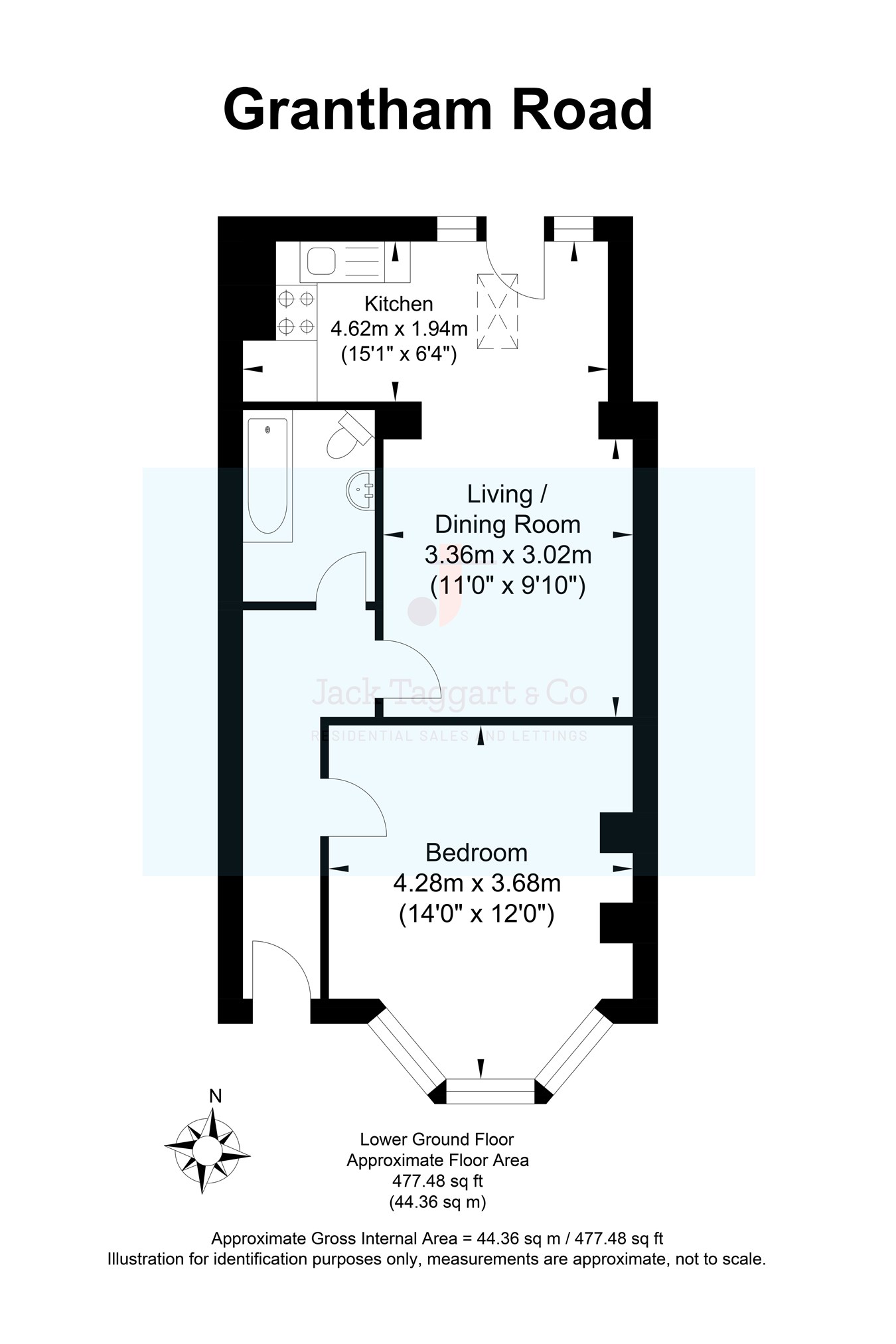 Grantham Road, Brighton BN1, 1 bedroom flat to rent 64397854