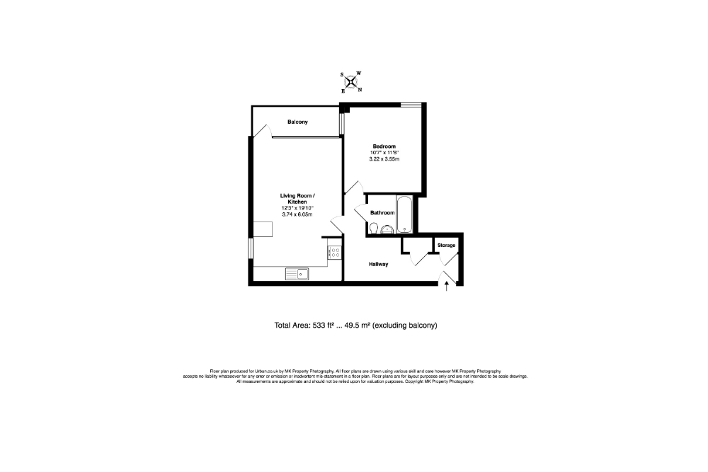 1 Bedrooms Flat to rent in Moonstone House, South Row, Milton Keynes MK9